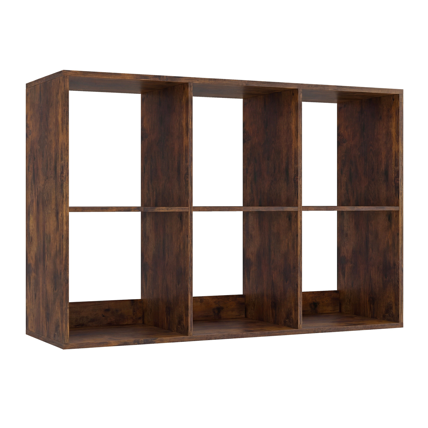 SlickBlue 6 Cube Bookshelf Storage Organizer with Open Back