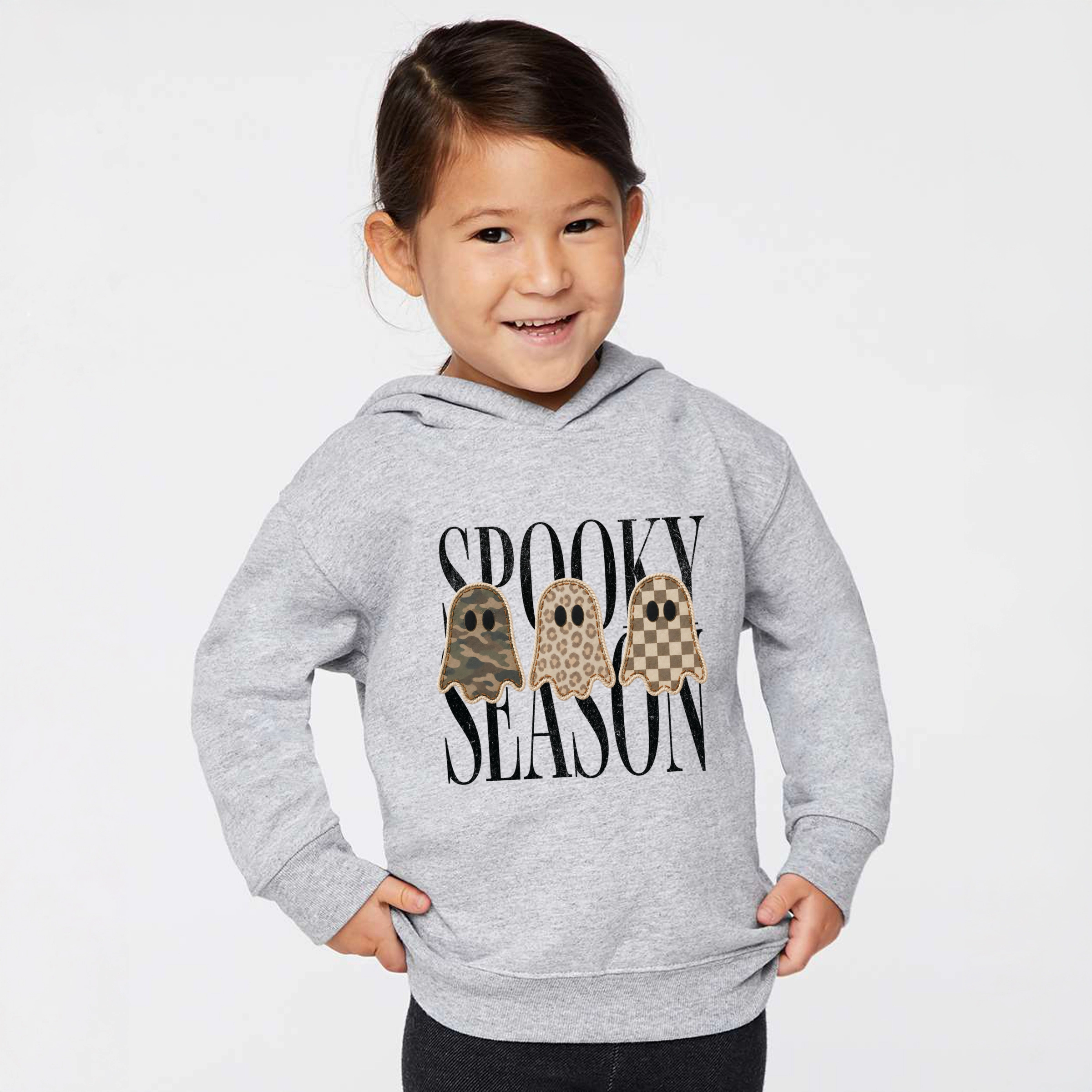 The Juniper Shop - Toddler Hoodie Spooky Season Patterned Ghosts PRINT