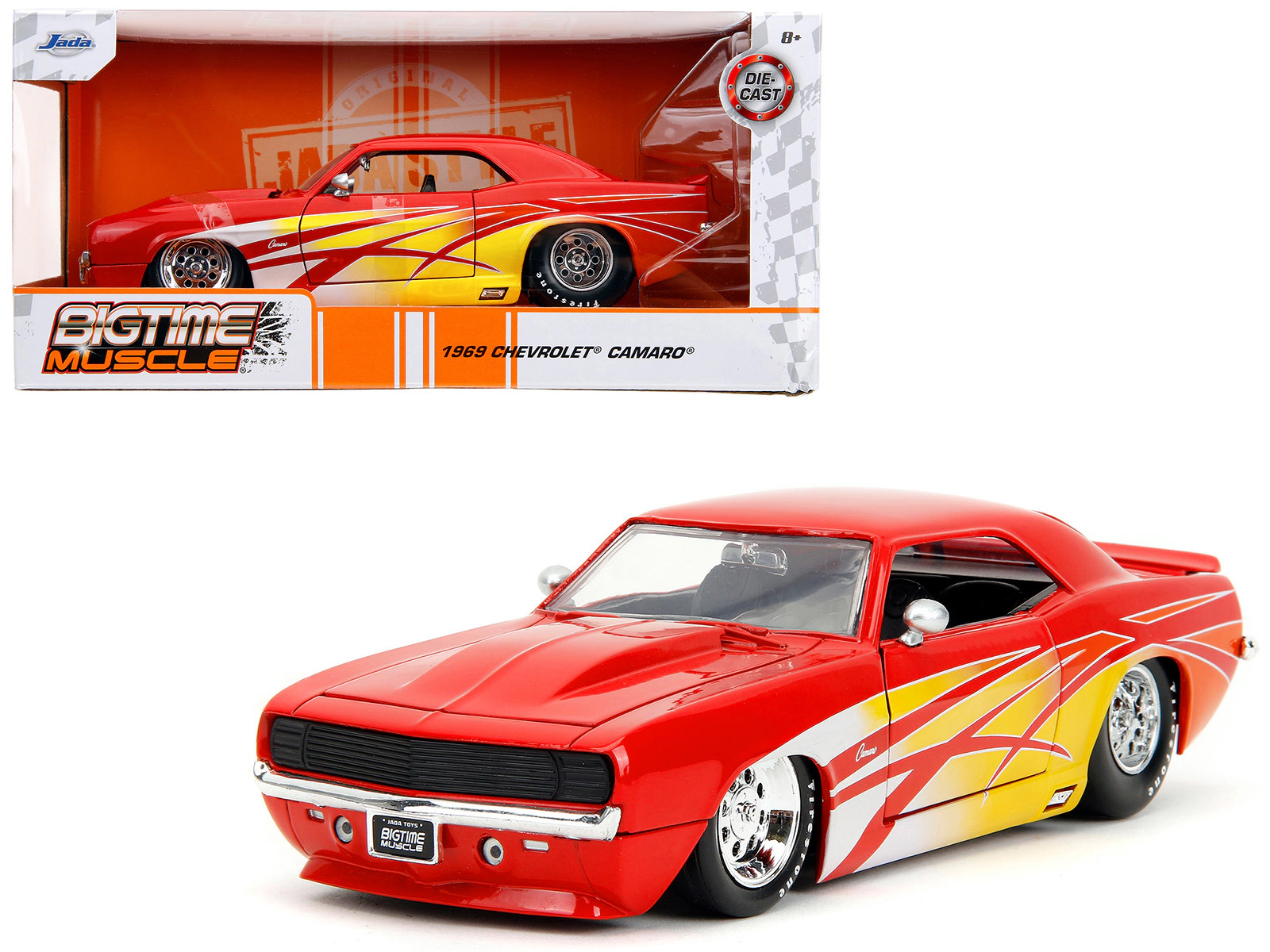 Jada 1969 Chevrolet Camaro Red with Graphics "BigTime Muscle" Series 1/24 Diecast Model Car by Jada