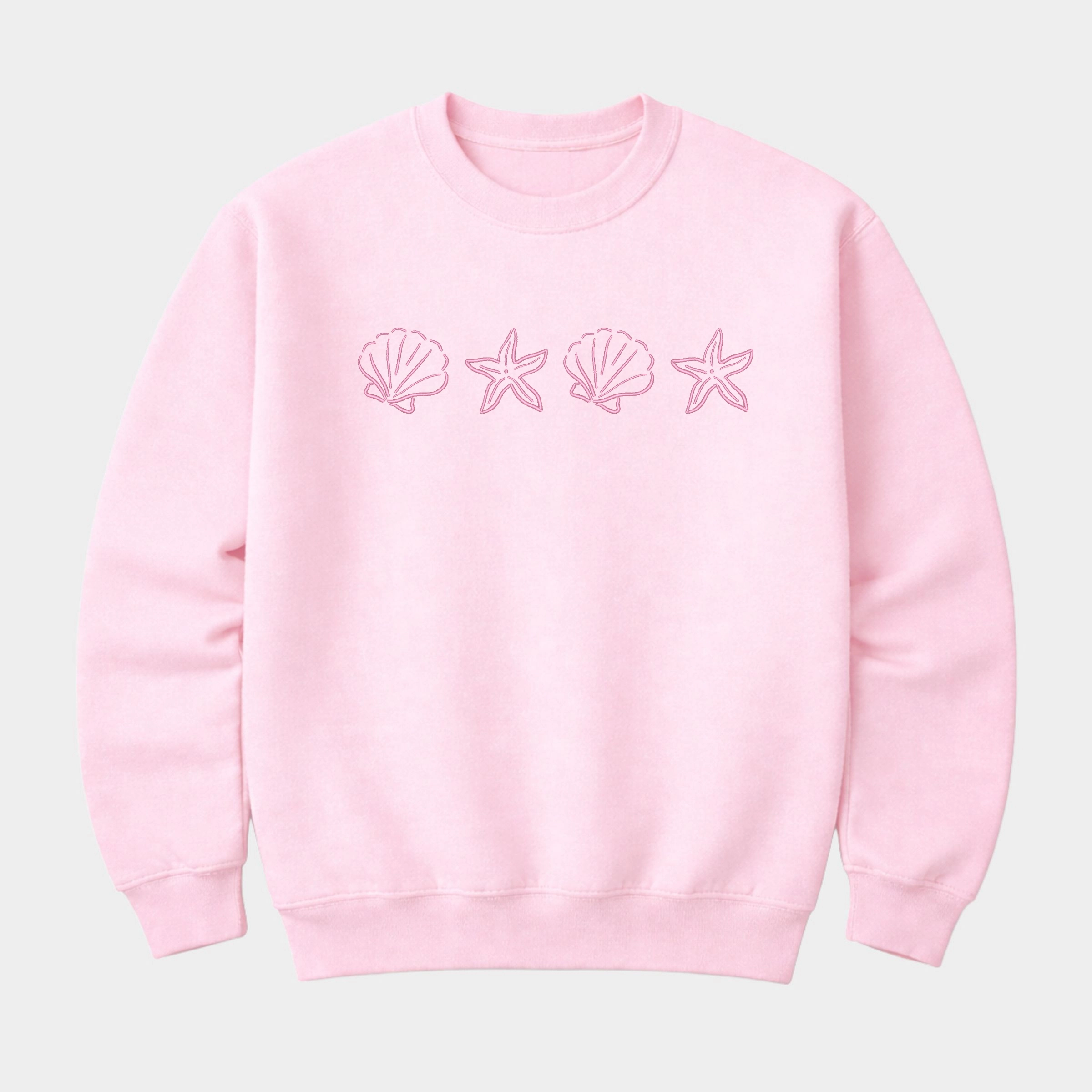 Simply Sage Market - Embroidered Starfish and Shells  Women's Graphic Sweatshirt