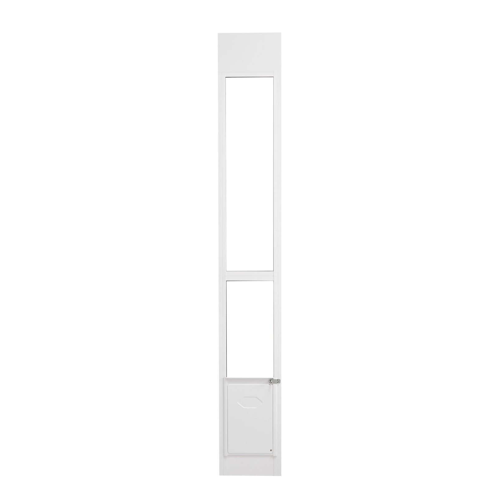 HONGGE Sliding Glass Dog Door for Small Dogs, 8x12 Inch Flap, Aluminum Frame, Tempered Glass Window, Lock