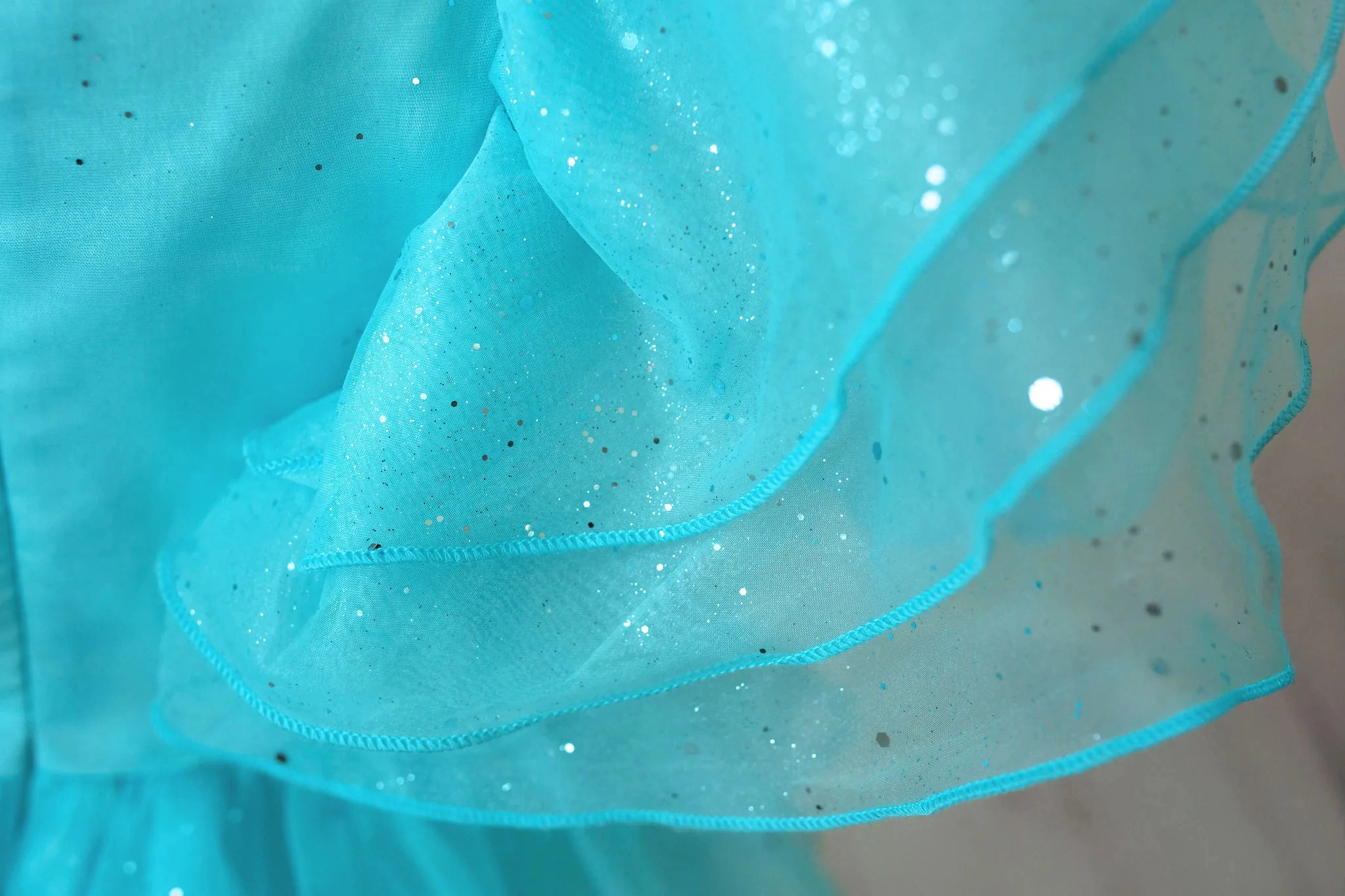 Faeella Girls Bluebell Fairy Layered Tulle Flower Girl Dress