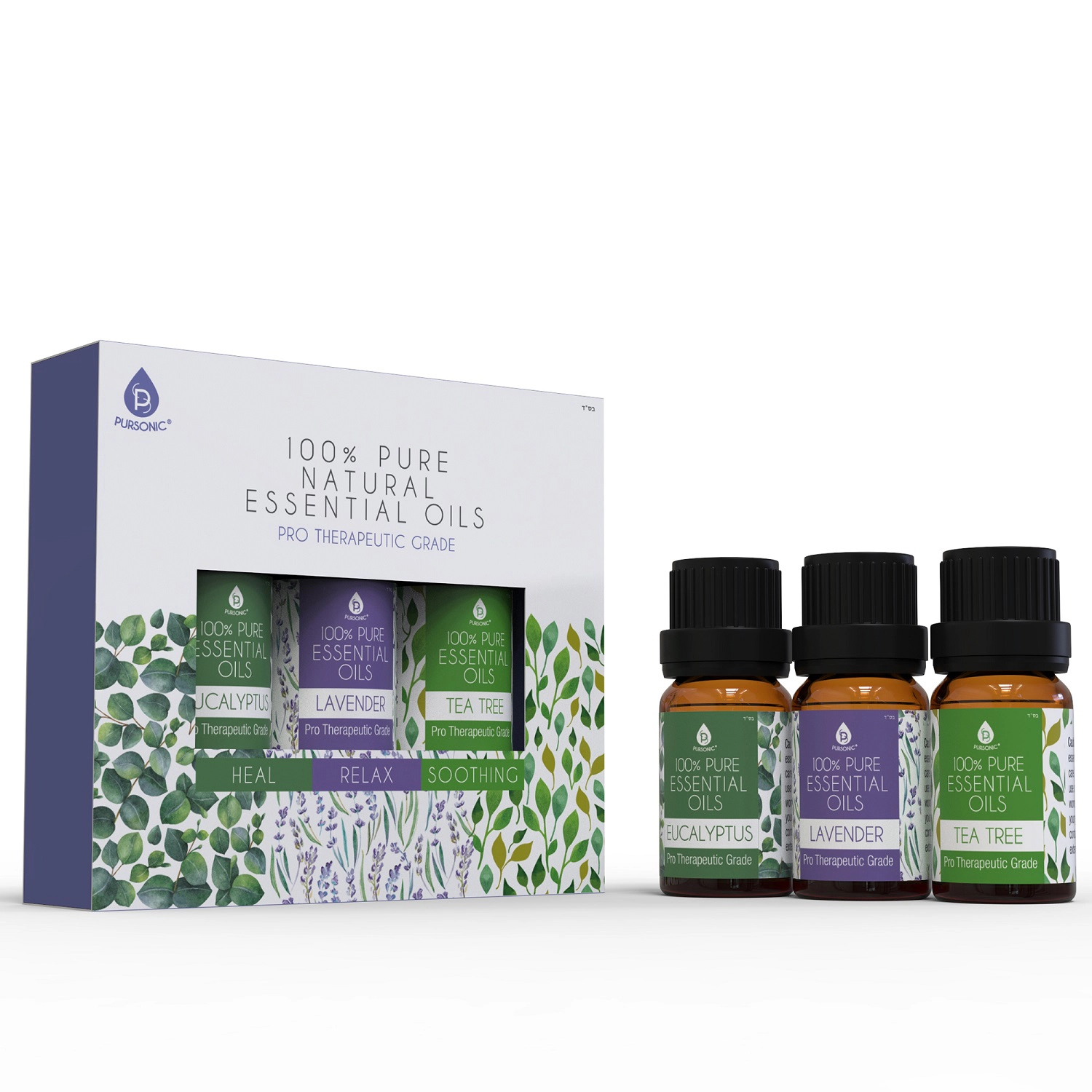 Pursonic Unisex 100% Natural Essential Oil Home Spa & Aromatherapy Set
