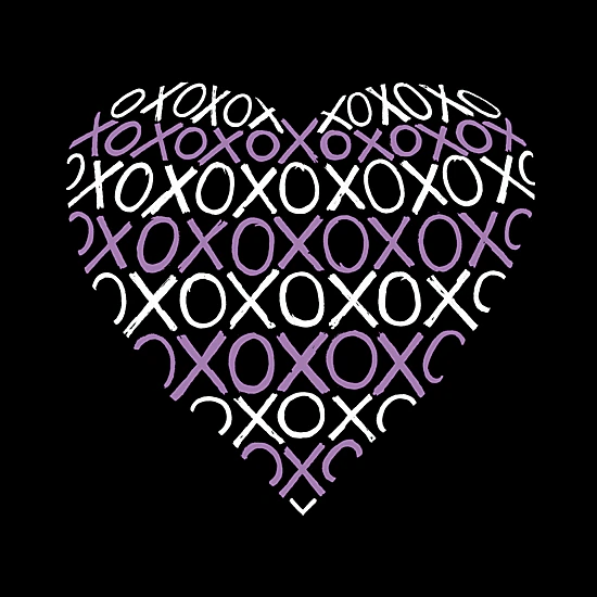 LA Pop Art Women's Plus Size Word Art T-Shirt - XOXO Heart