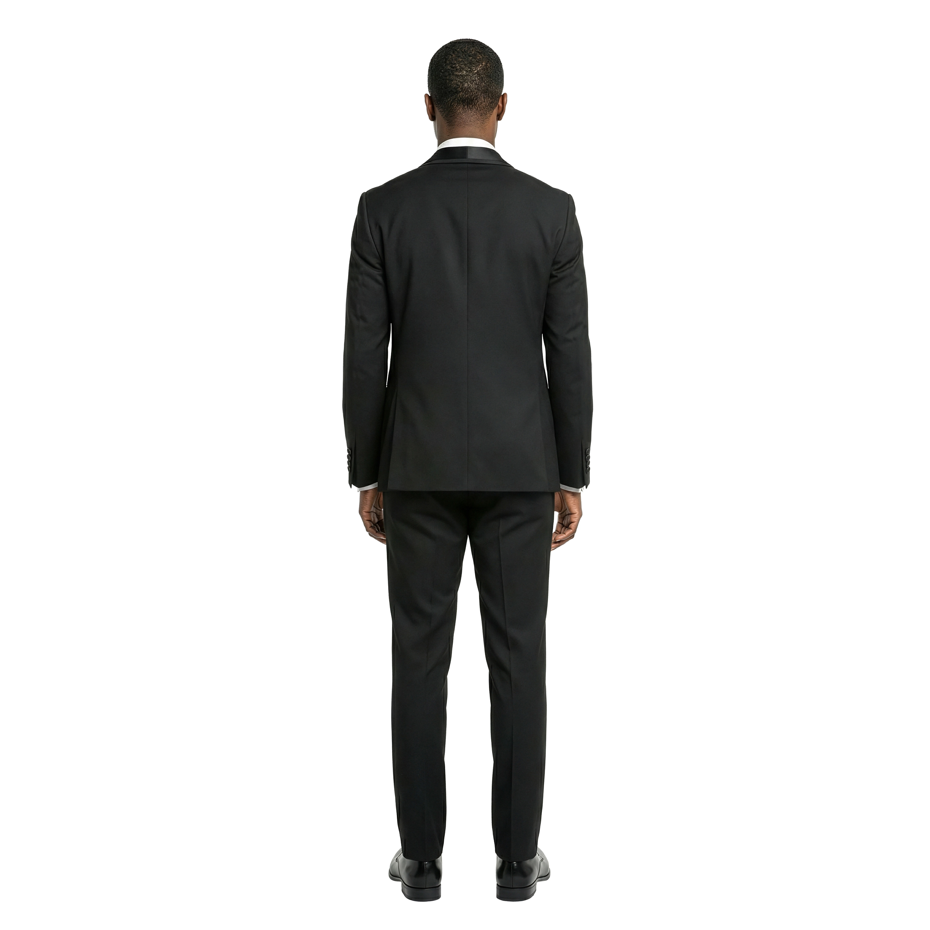 Tazzio Men's Skinny Fit Layered Satin Shawl Collar 3pc Tuxedo Set