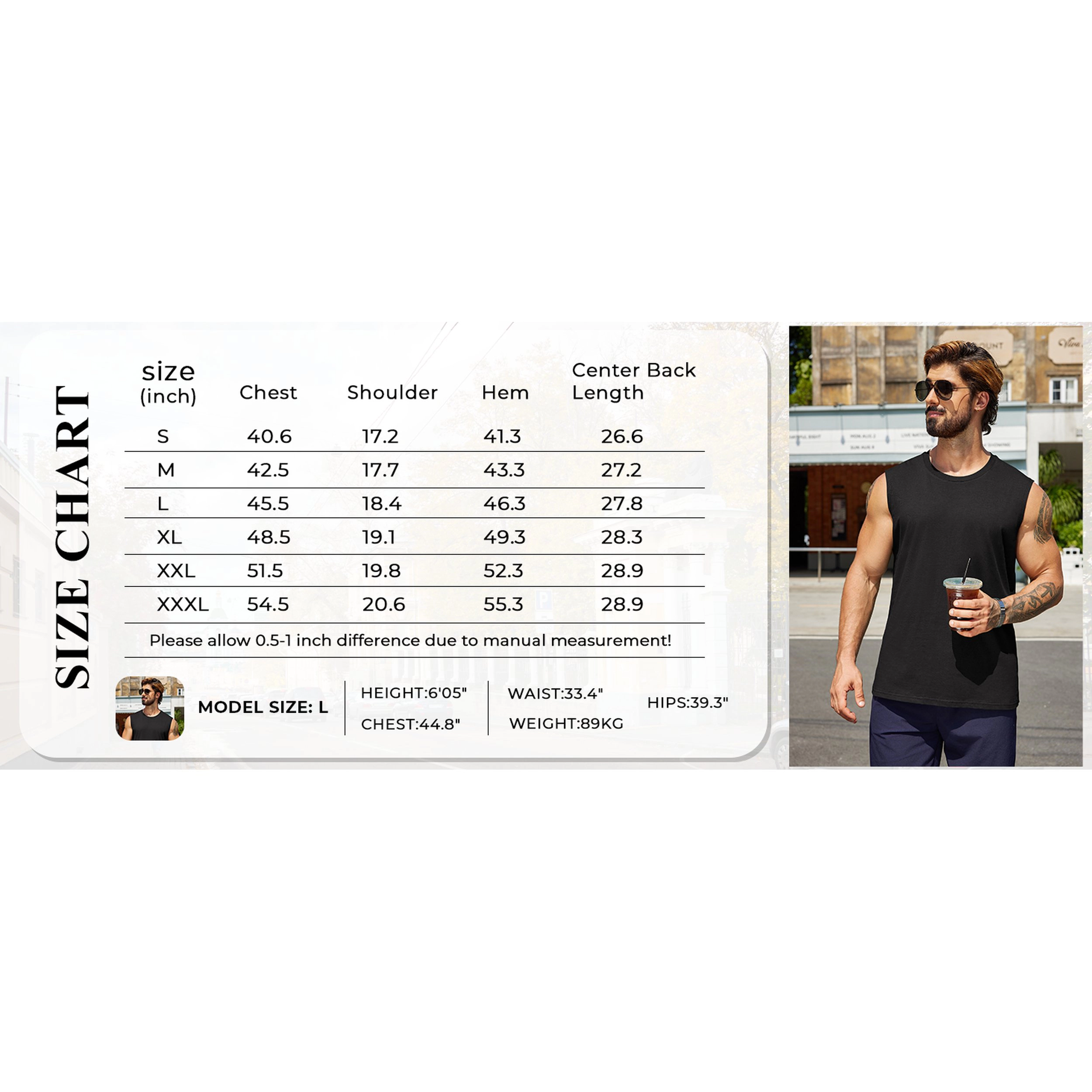 COOFANDY Men's Regular Fit Sleeveless Crew Neck Muscle T-Shirt