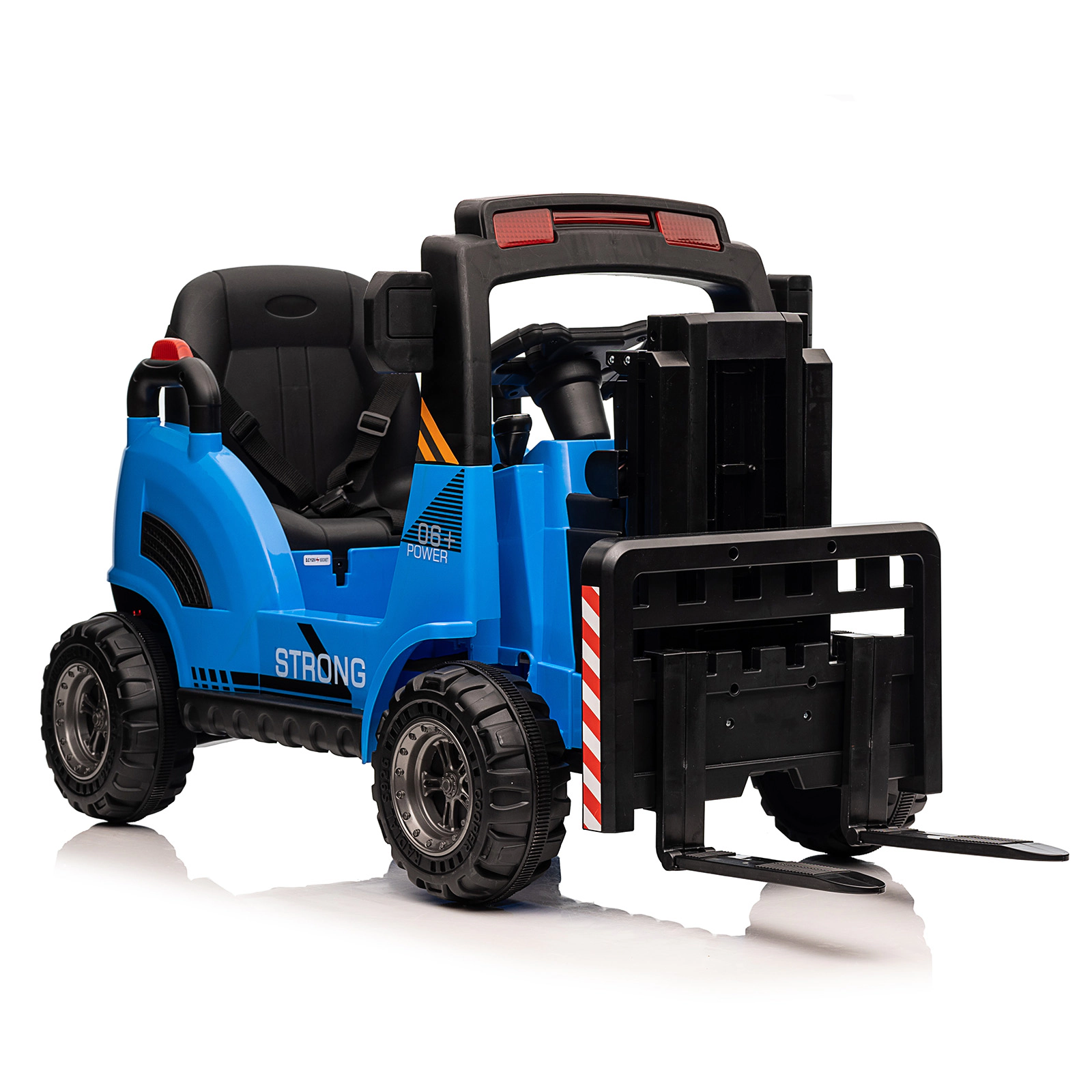 12V Kids Ride On Forklift Car, Electric Toy w/Remote, Liftable Fork & Pallet, 2 Speeds, Music, USB Seat Belt