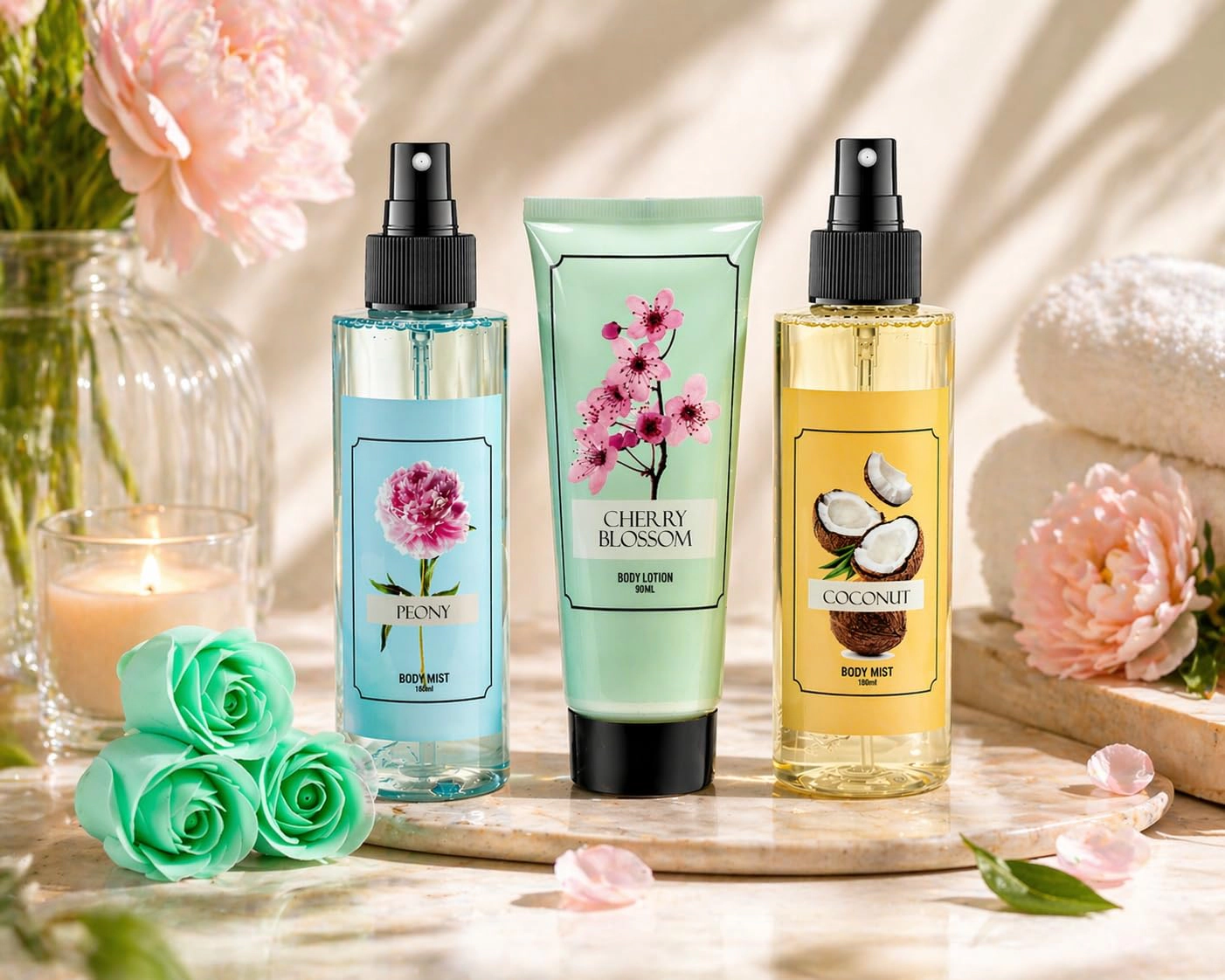 Freida and Joe  Women Floral Mist Trio Gift Set – Elegant Mother's Day Spa Set