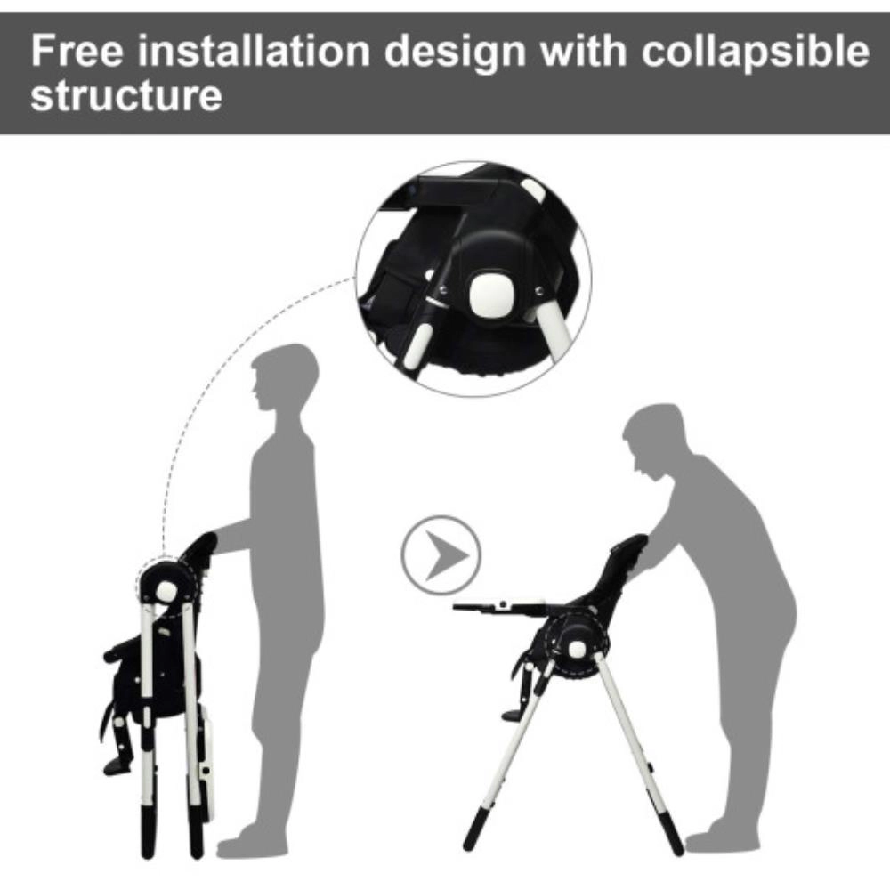 Hivvago Foldable High chair with Multiple Adjustable Backrest