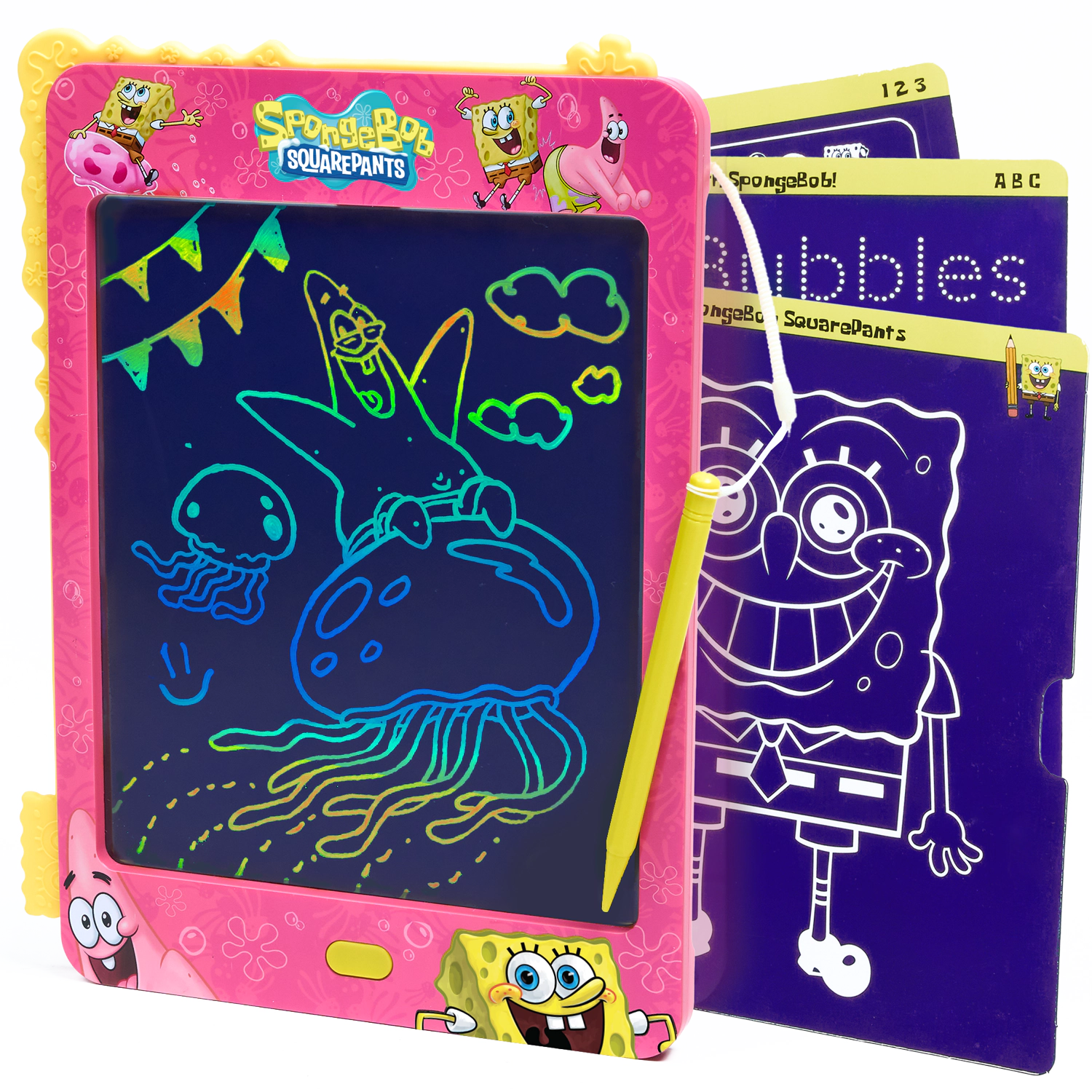 SpongeBob SquarePants Kids LCD Doodle Drawing Tablet - Jelly Pink