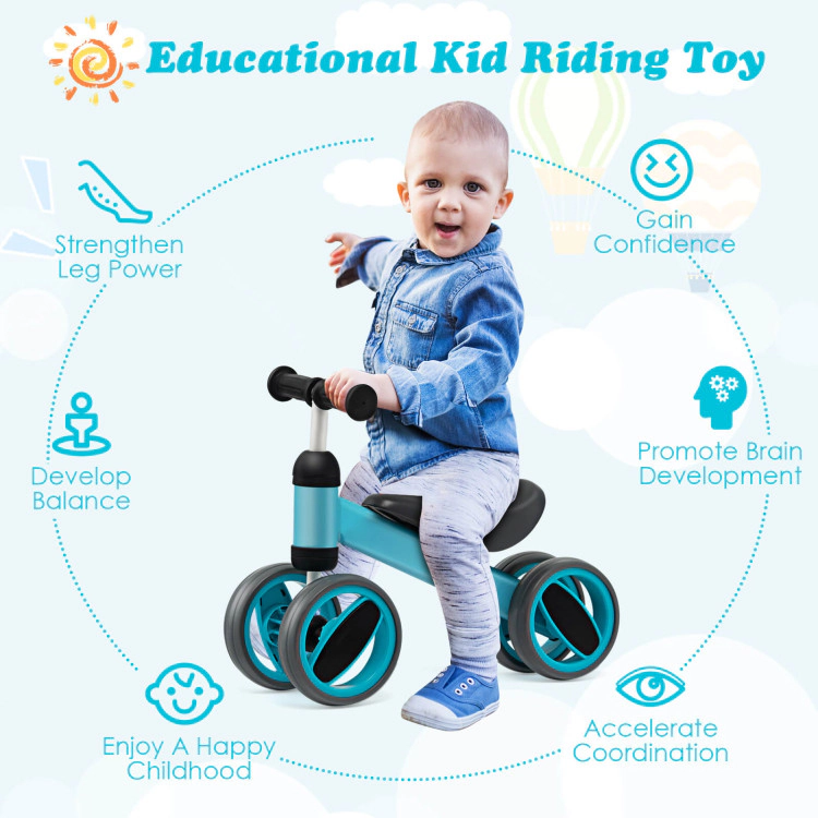 Hivvago 4 Wheels Baby Balance Bike Toy