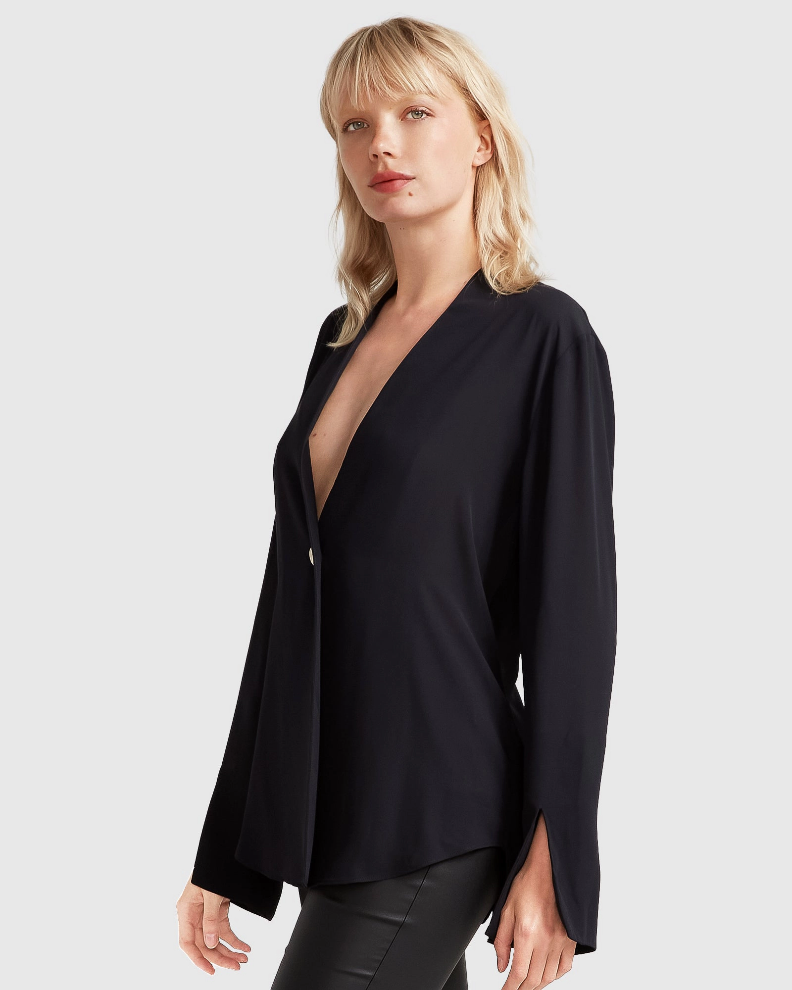 Belle & Bloom Womens Sheer Genius Lightweight Blazer