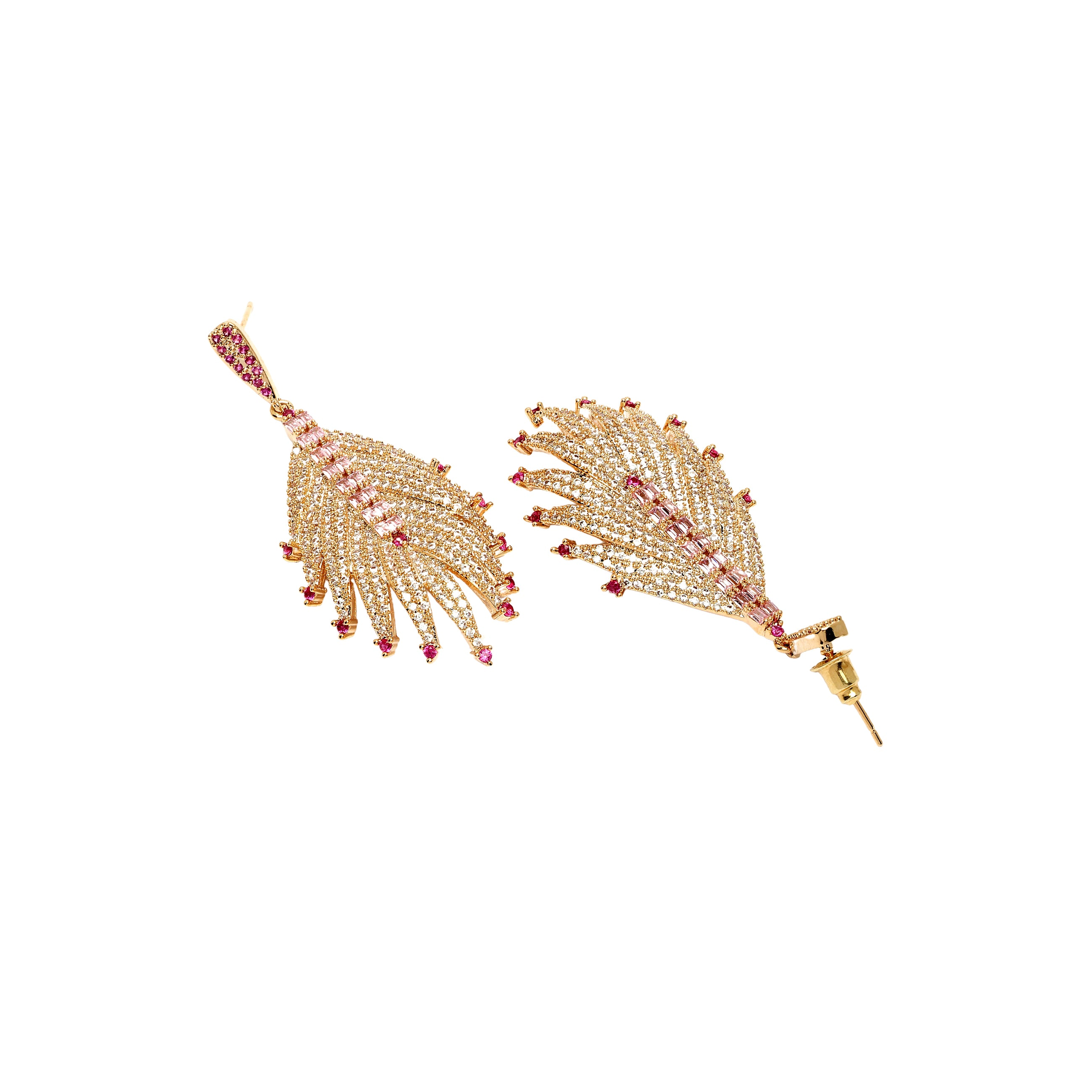 AGP PARIS Womens Diva Leaves Drop Earrings