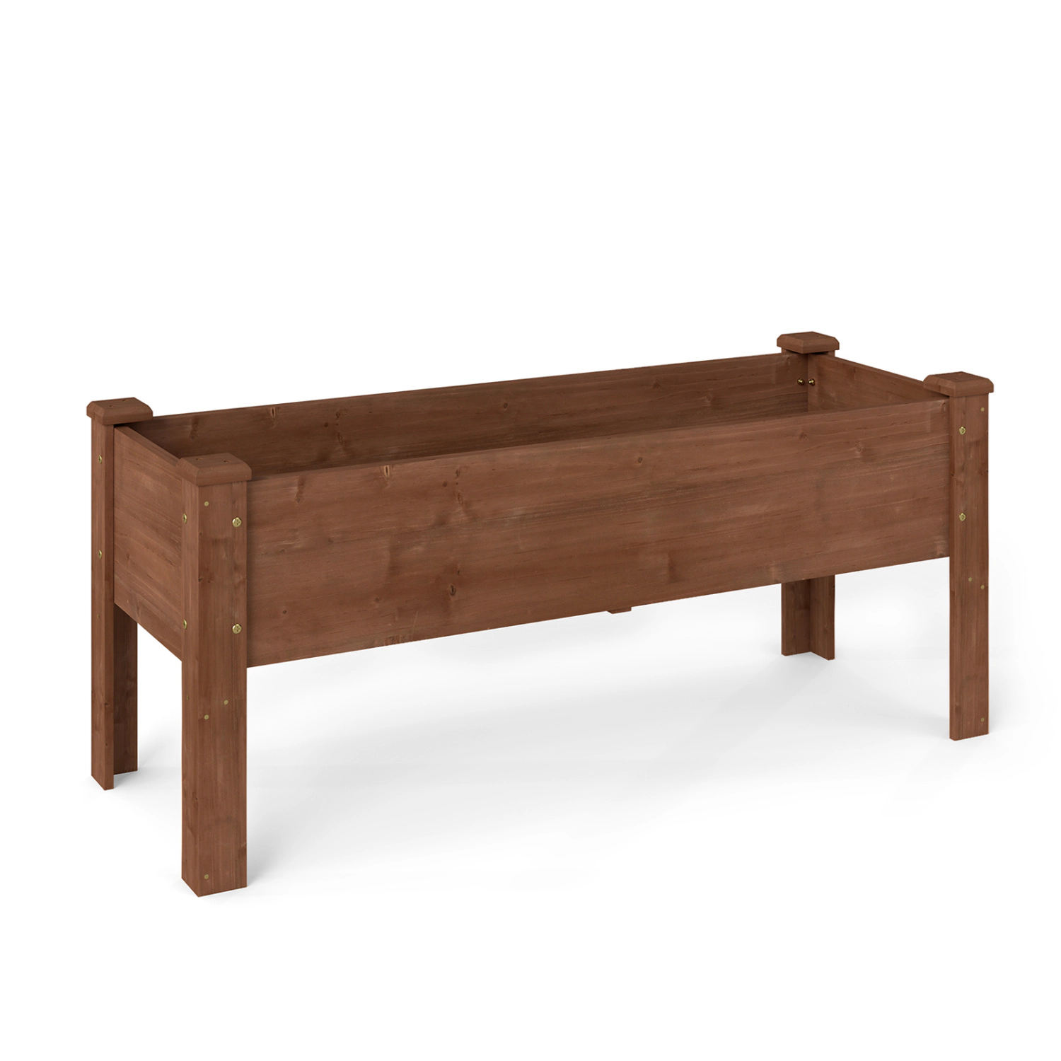 LJG Wooden Raised Garden Bed with Legs Elevated Planter Box Drainage Holes