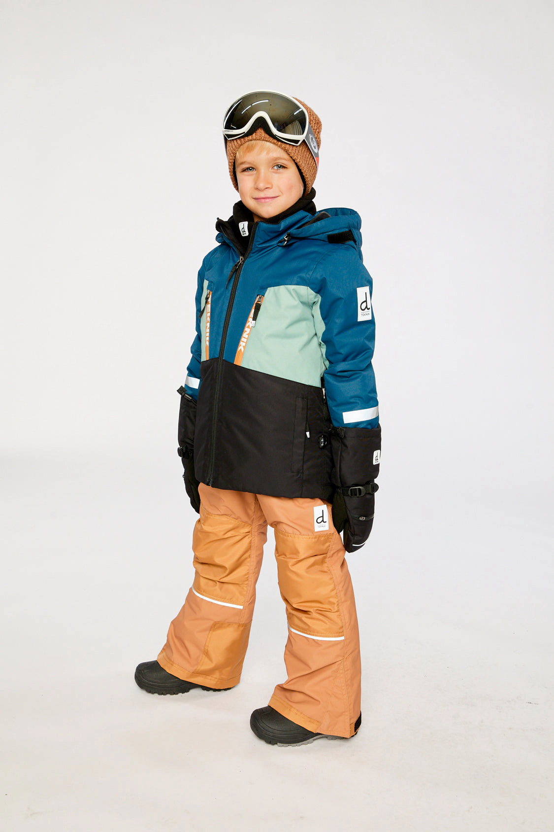 Deux par Deux Boys Two Piece Teknik Cordura-Reinforced Snowsuit with Hooded Jacket and Snow Pants