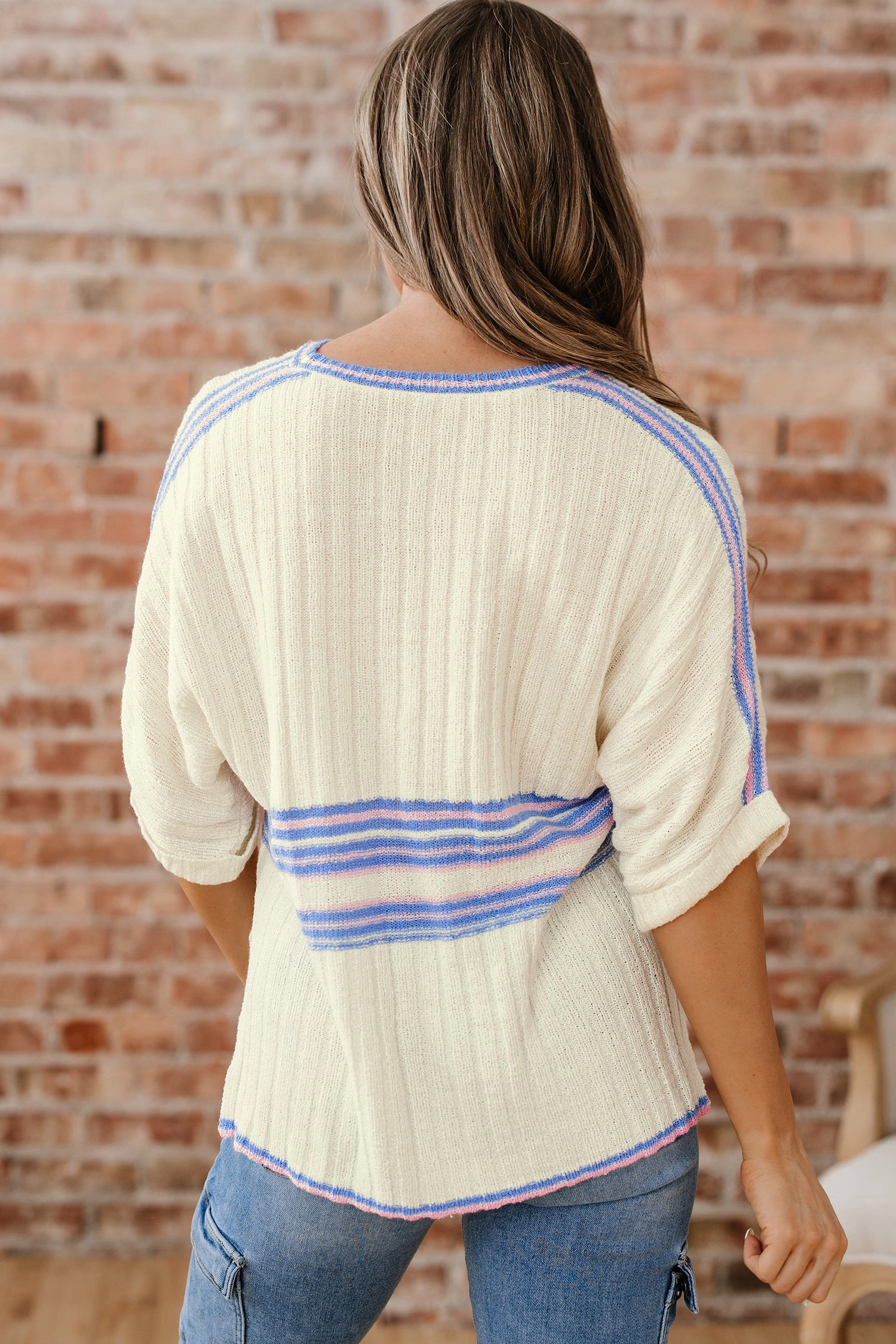 Threaded Pear Women's Haven Rib Knit Oversized Sweater