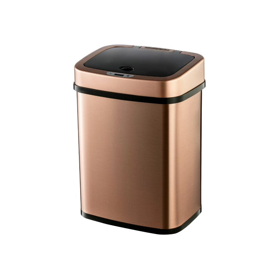Ninestars Rectangular 3.2-Gallon Stainless Steel Motion Sensor Trash Can