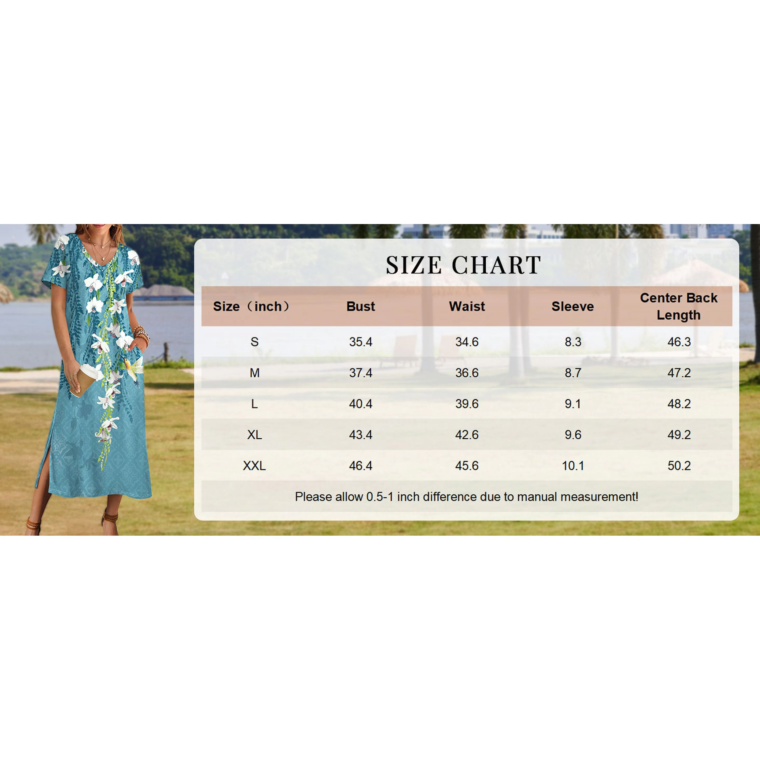 Zeagoo Women's V Neck Short Sleeve Maxi Dress