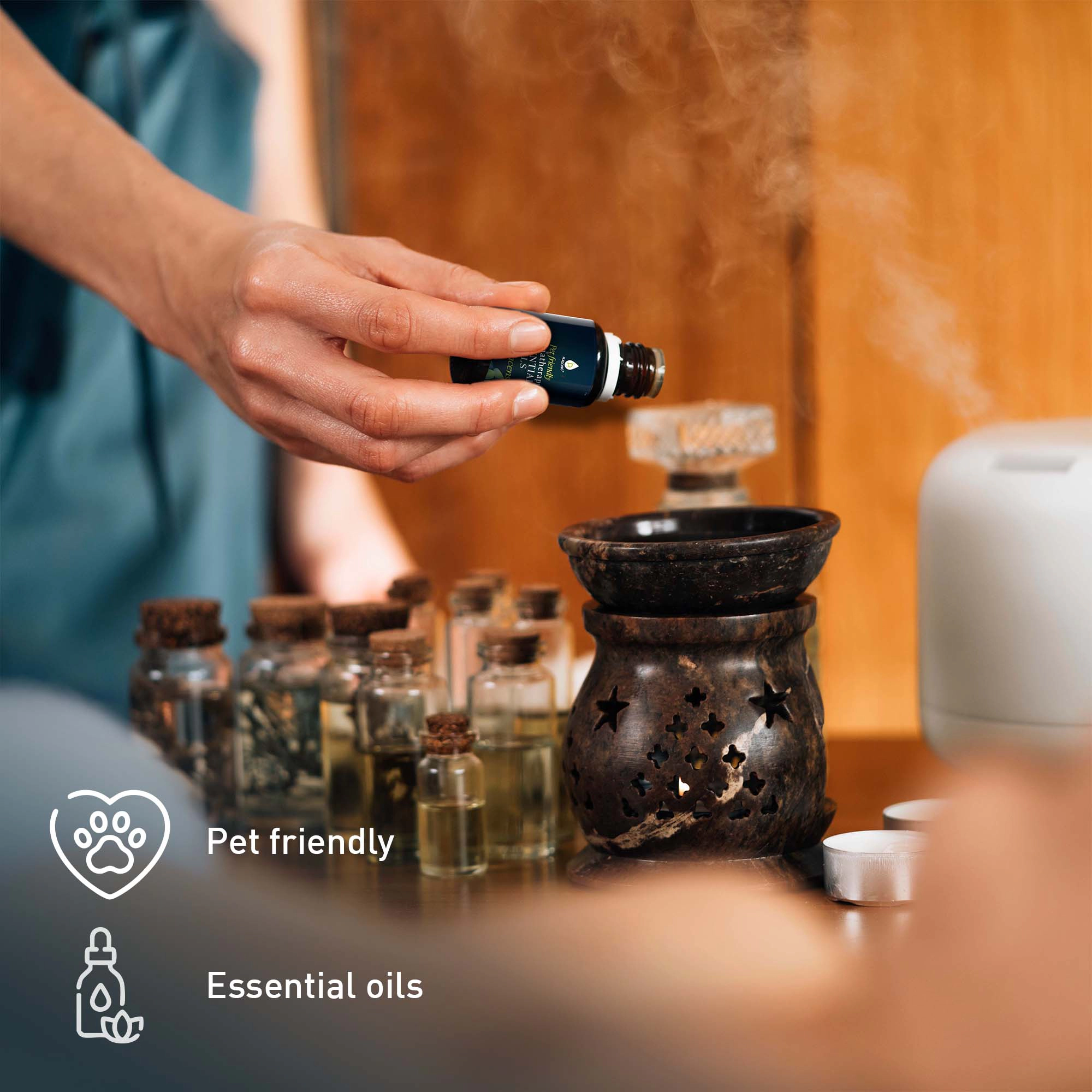 Pursonic Unisex Pet-Friendly Aromatherapy Essential Oil Collection – 6 Pack Essential Oils