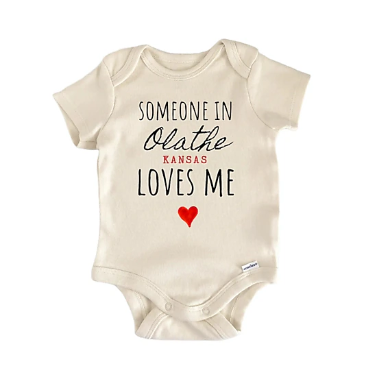 NOFO VIBES Unisex Olathe Kansas Baby Gift Baby Bodysuit, Color: Natural ...