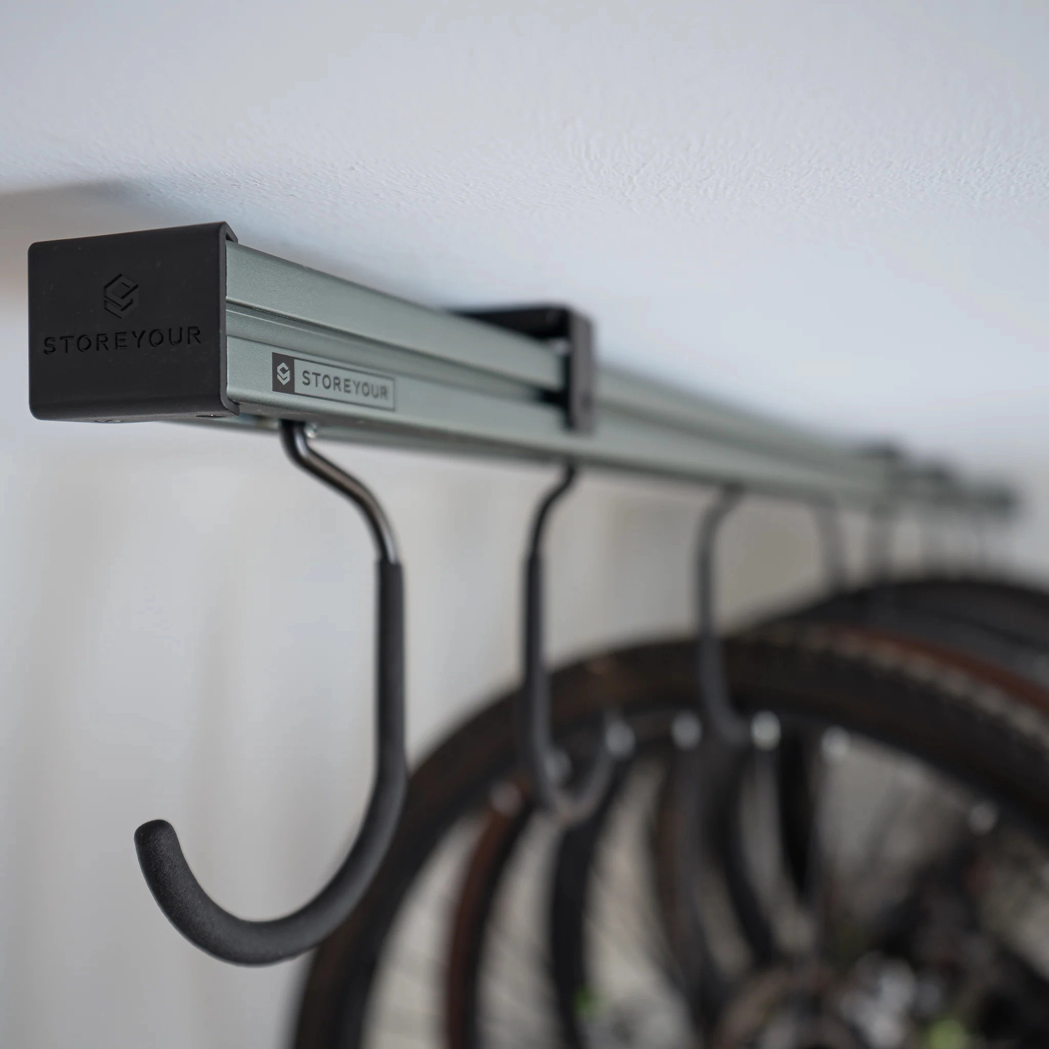 StoreYour CycleSlide Wall Mounted Bike Rack, Holds 1 to 4 Bikes