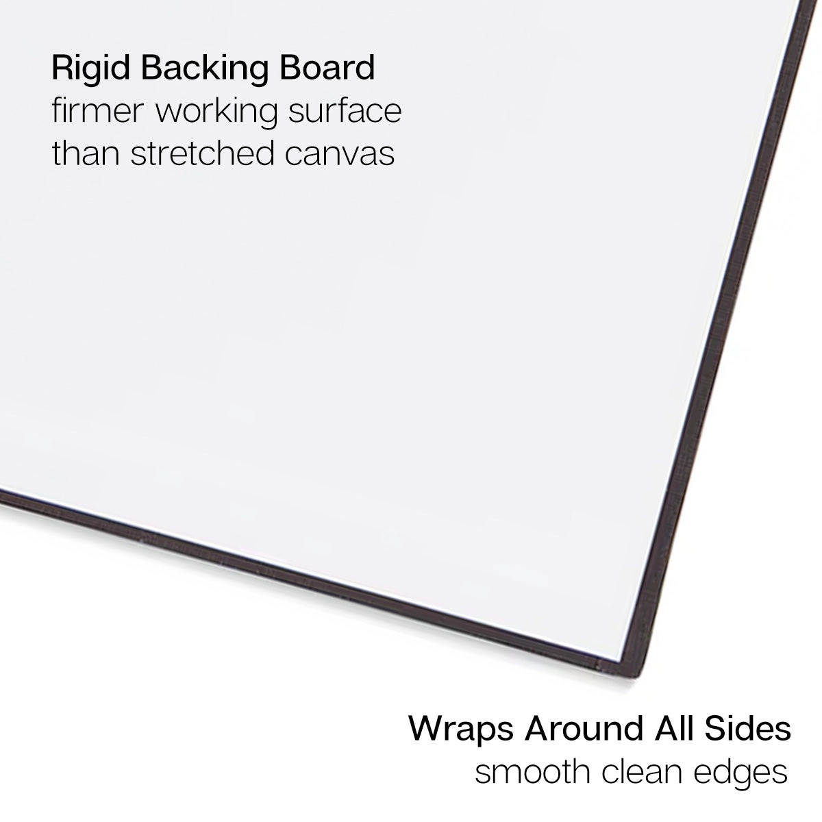 KINGART Black Canvas Panel Boards - 16" x 20" 4-Pack