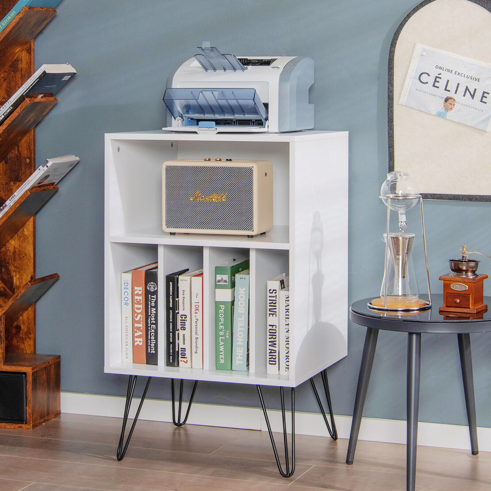 SlickBlue File Cabinet with Storage Shelves for Office Bedroom