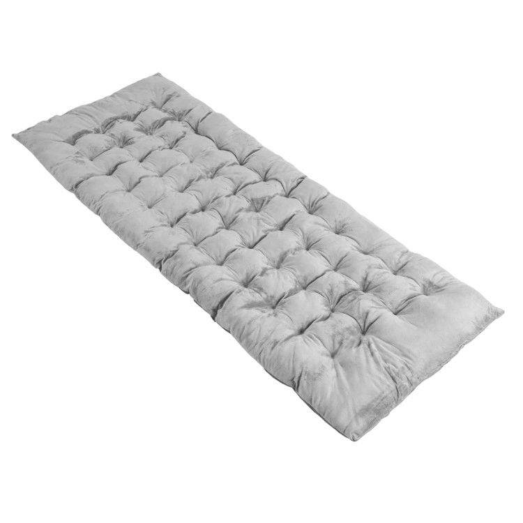 SUGIFT 75-in x 27.5-in 3-in Thick Crystal Velvet Camping Cot Pad with Non-Slip Fixing Strap and Pocket