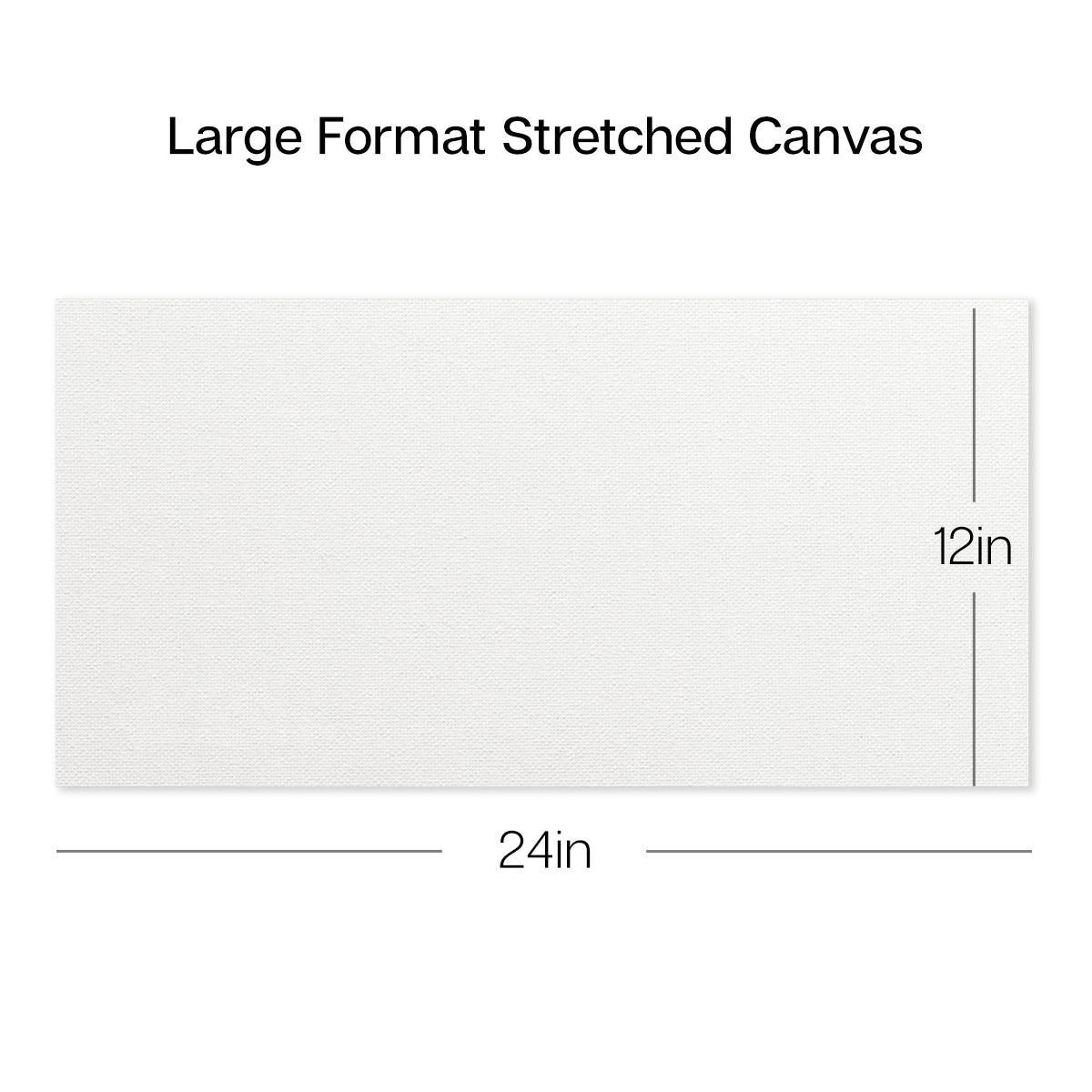 KINGART Stretched White Canvas 12" x 24" (4 Pack) - 100% Cotton, Gesso-Primed