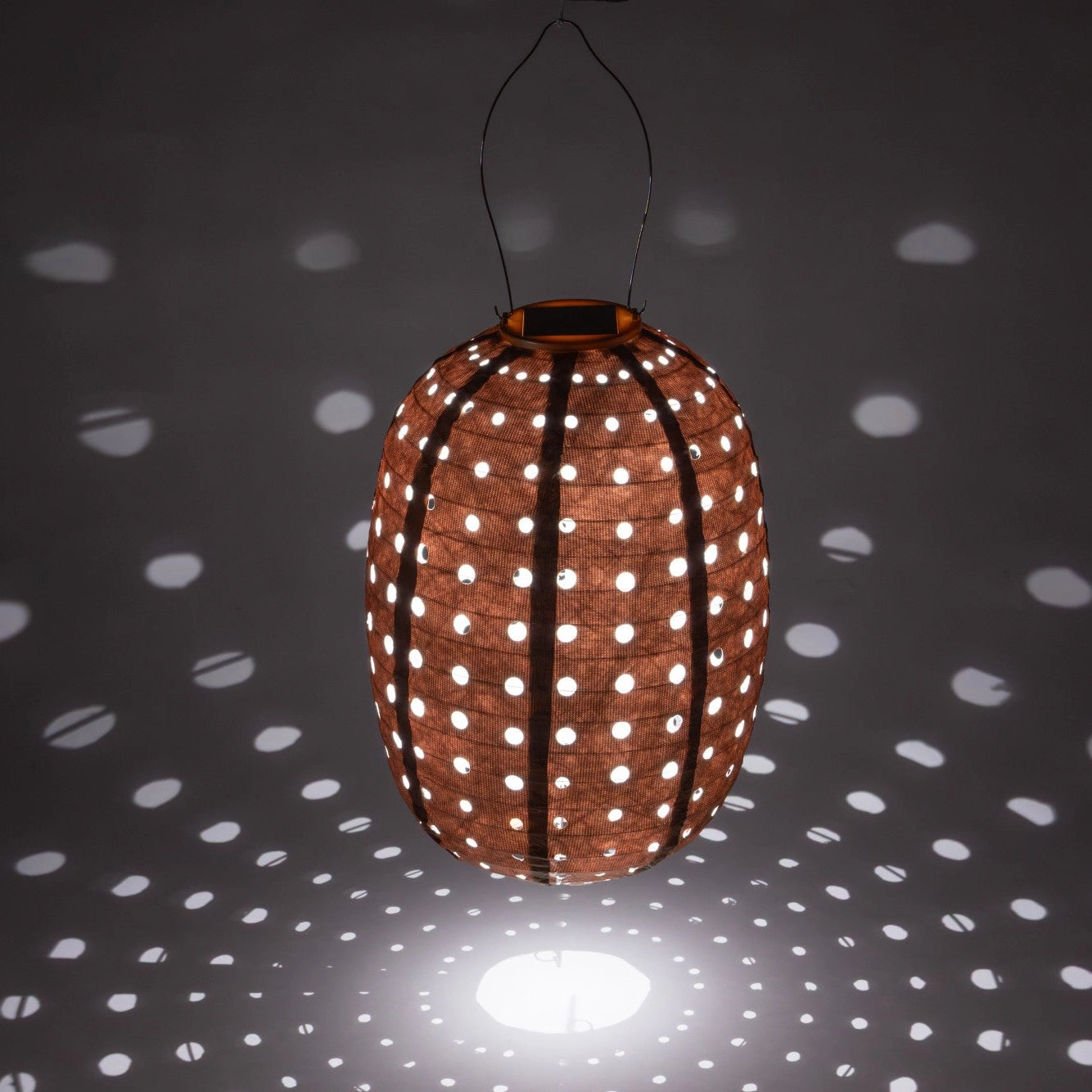 Allsop Home & Garden Soji Stella Barrel Swiss Dot 14 Solar Lantern