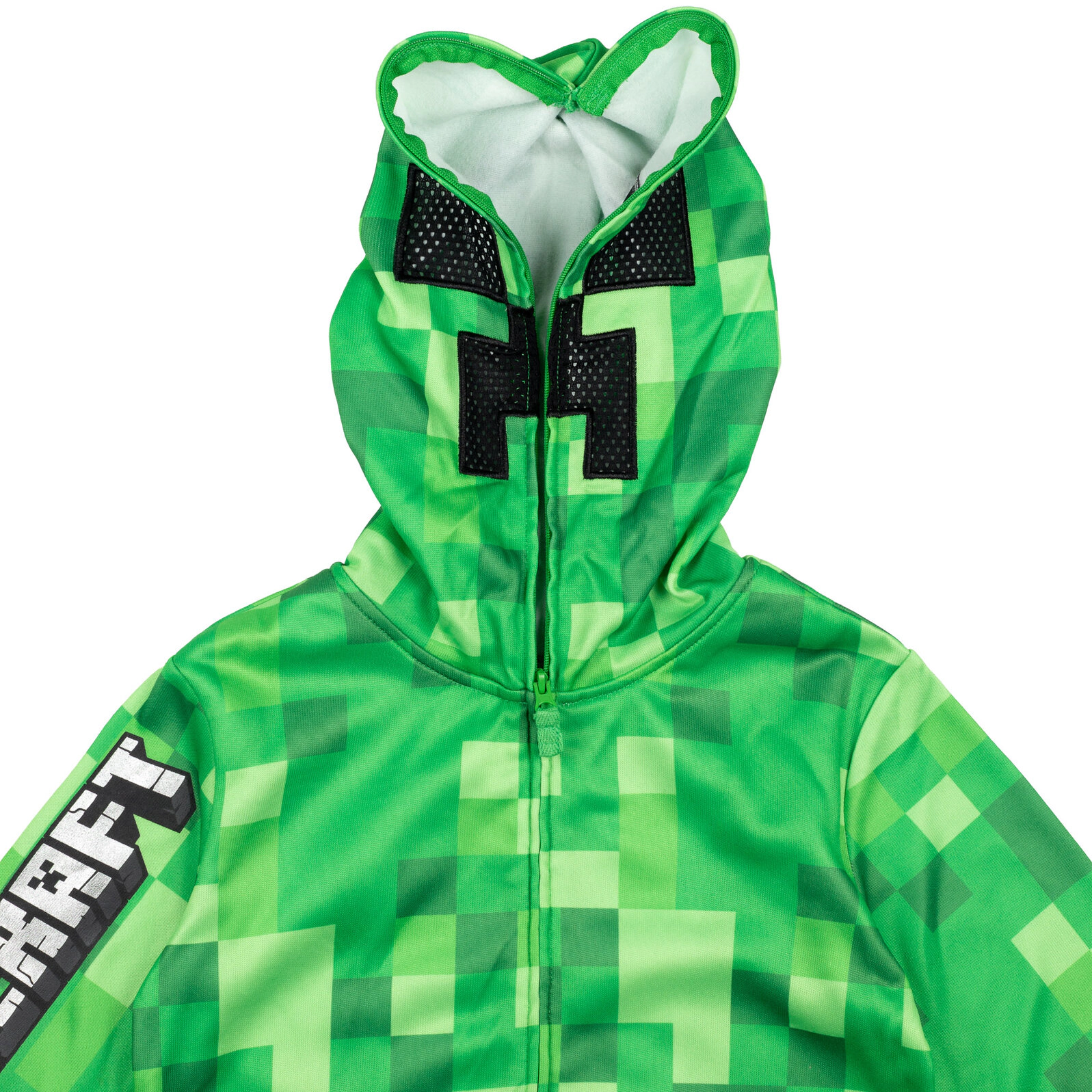Minecraft Cosplay Fleece Zip-Up Hoodie