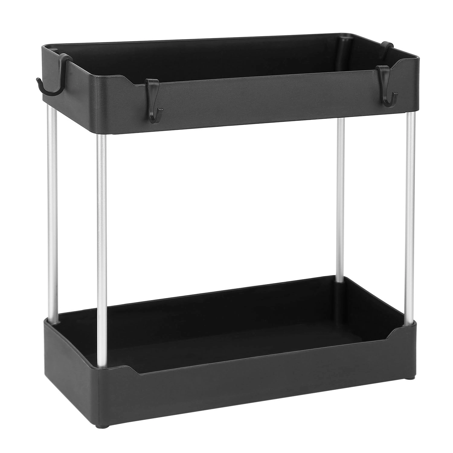 GBruno 2-Tier Under Sink Organizer With 4 Hooks