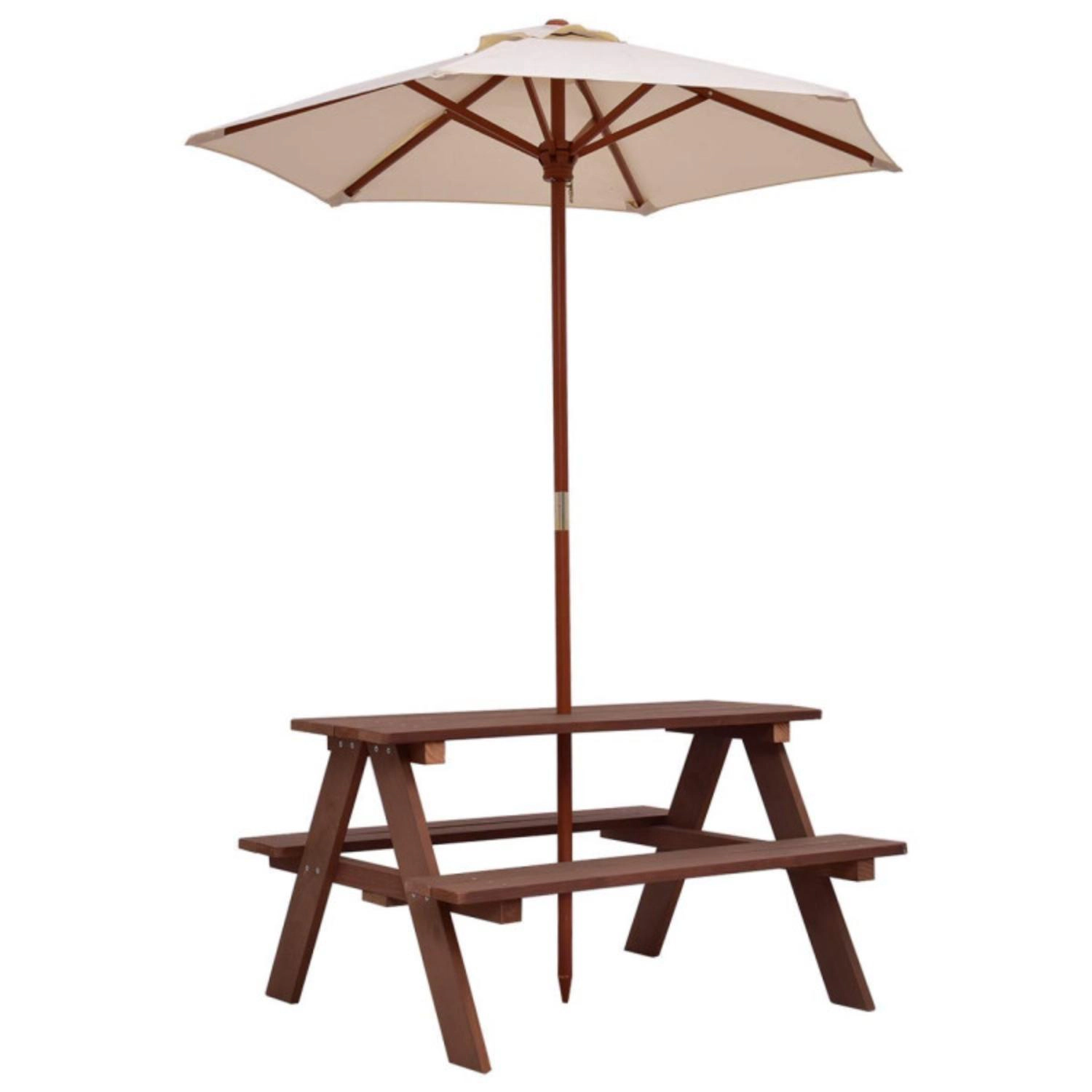 Hivvago 4 Seat Kids Picnic Table With Umbrella
