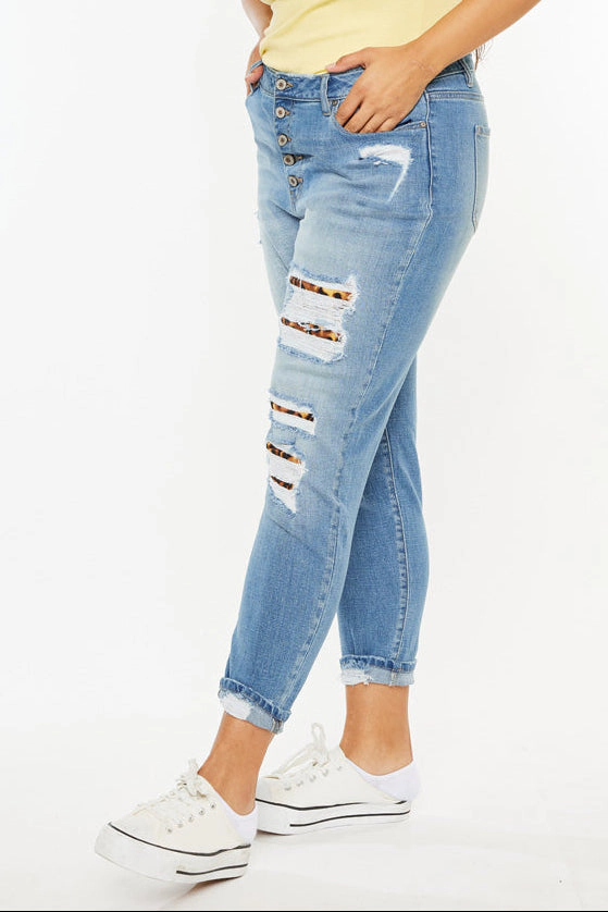 Kancan Women's Plus High Rise Ankle Skinny Jeans Beatrice