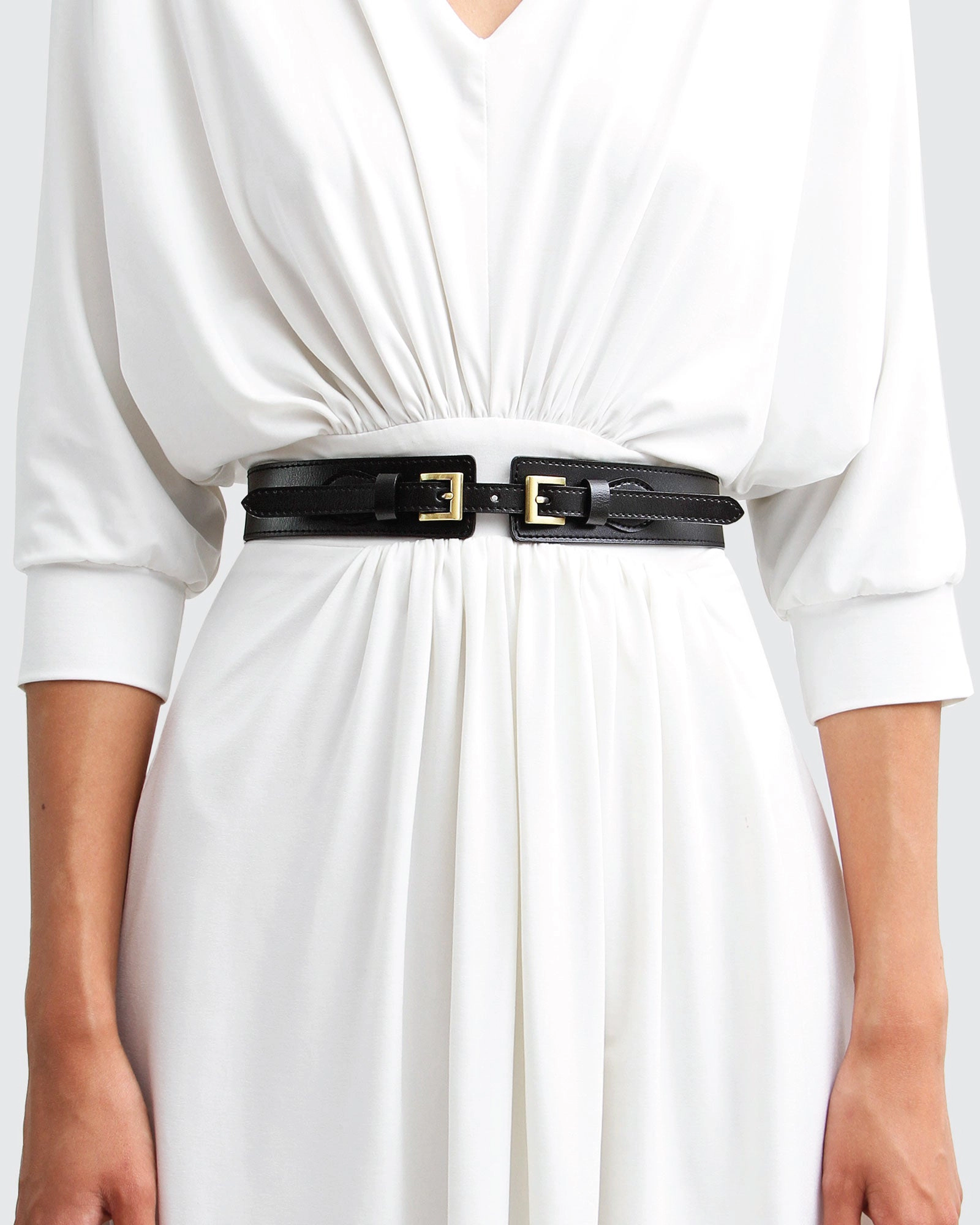 Belle & Bloom Womens London Fog Leather Waist Belt