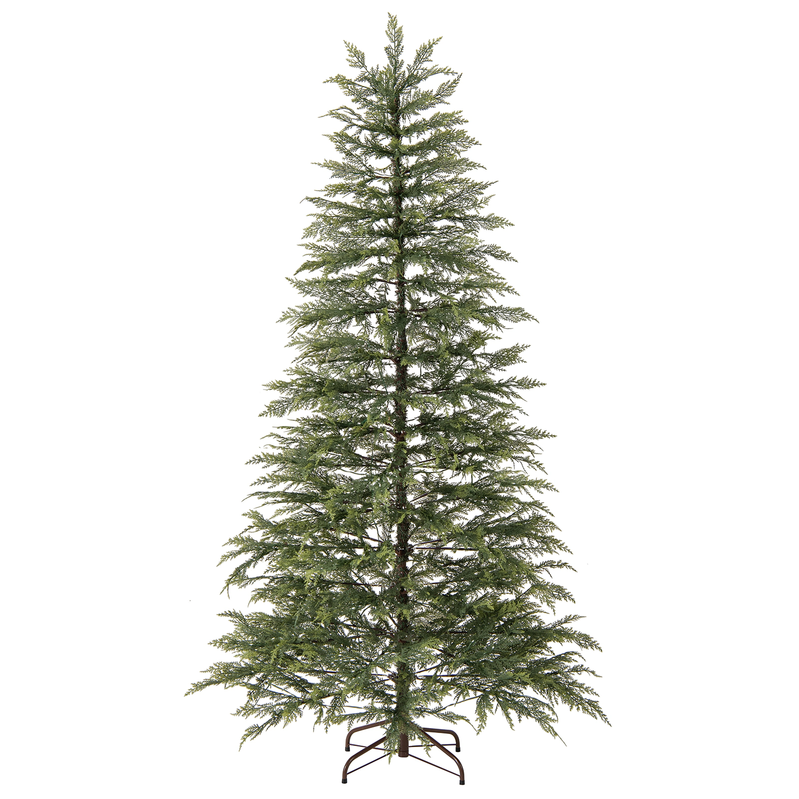 SUGIFT 6.5-ft Green Pre-Lit Artificial Christmas Tree with 390 Color LED Lights 8 Modes and 578 Branch Tips
