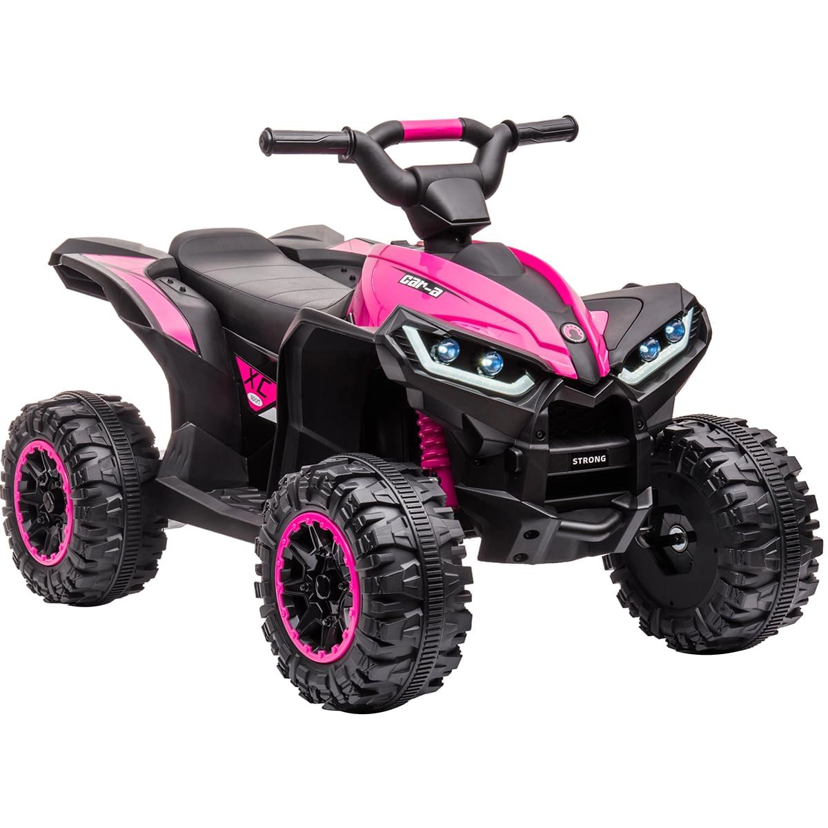 12V Kids Ride On ATV Quad with Remote Control, Music & LED Lights for Boys & Girls Ages 3-8