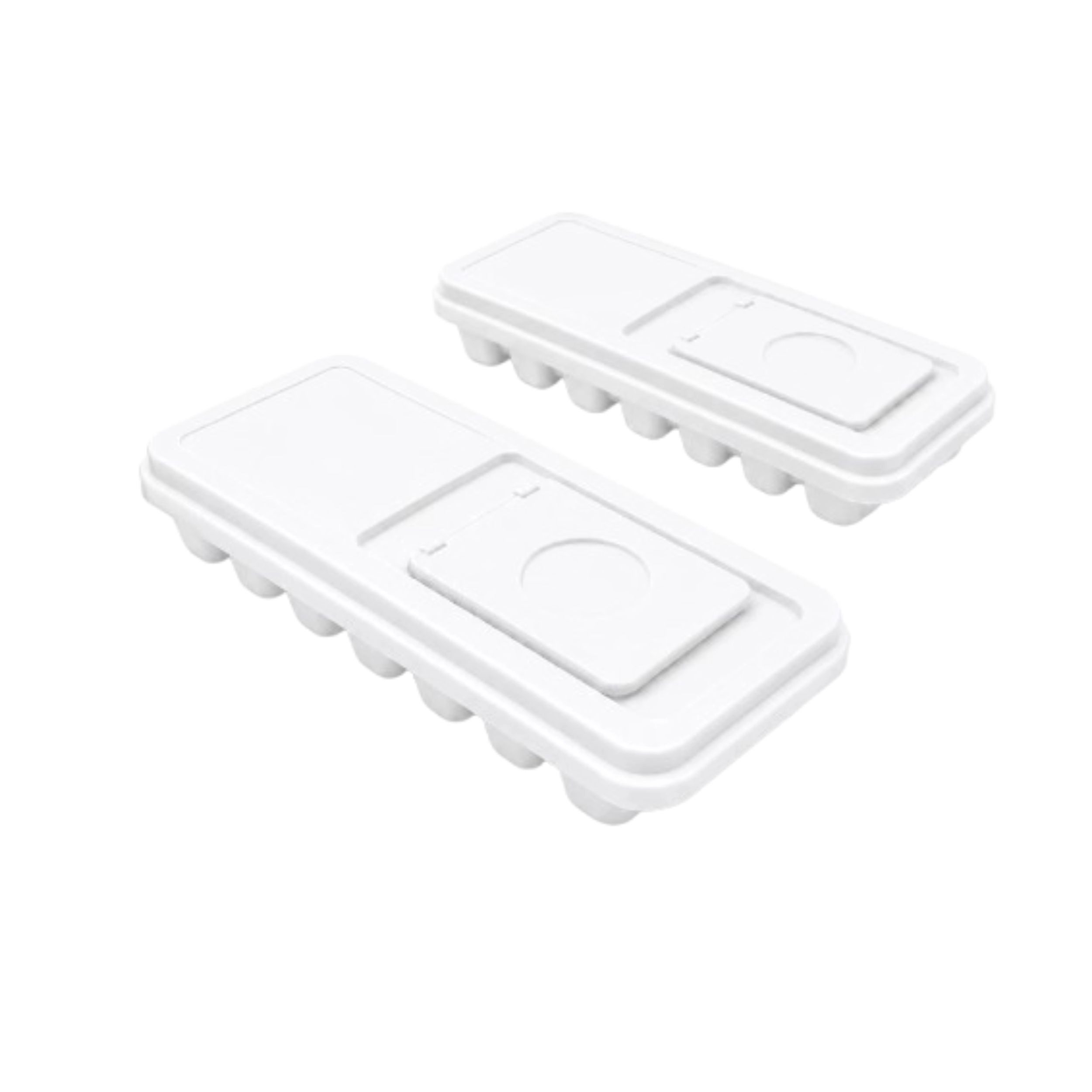 Home Collection Pack of 2 BPA-Free Ice Cube Trays with Lids
