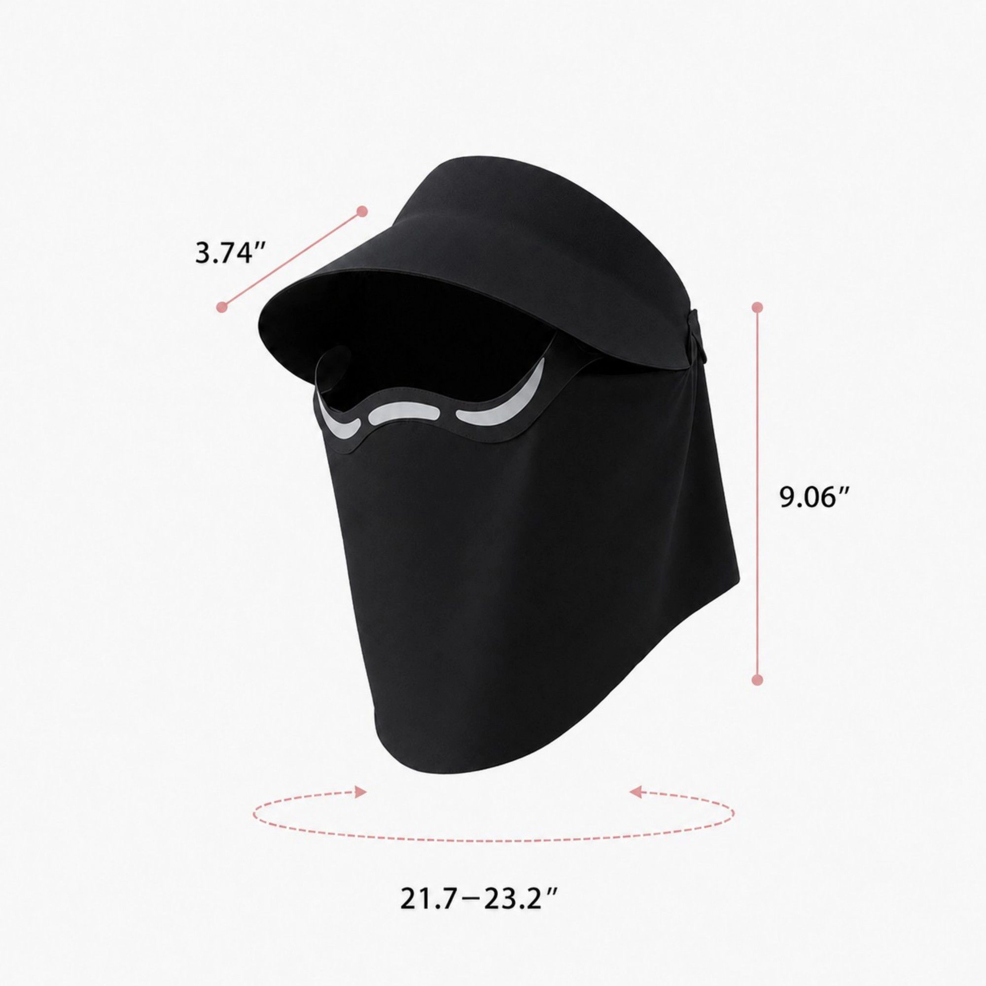 Alilang Women's Magnetic Detachable Face Cover Visor Hat with Wide Brim and Neck Coverage