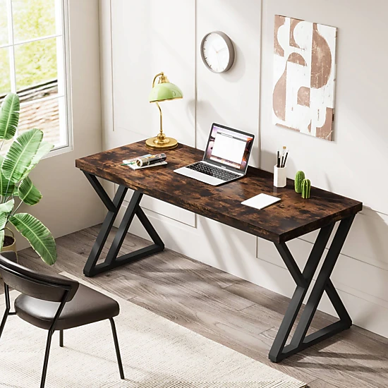 Tribesigns Heavy-Duty Computer Desk, 55" Simple  Study Desk Writing Table