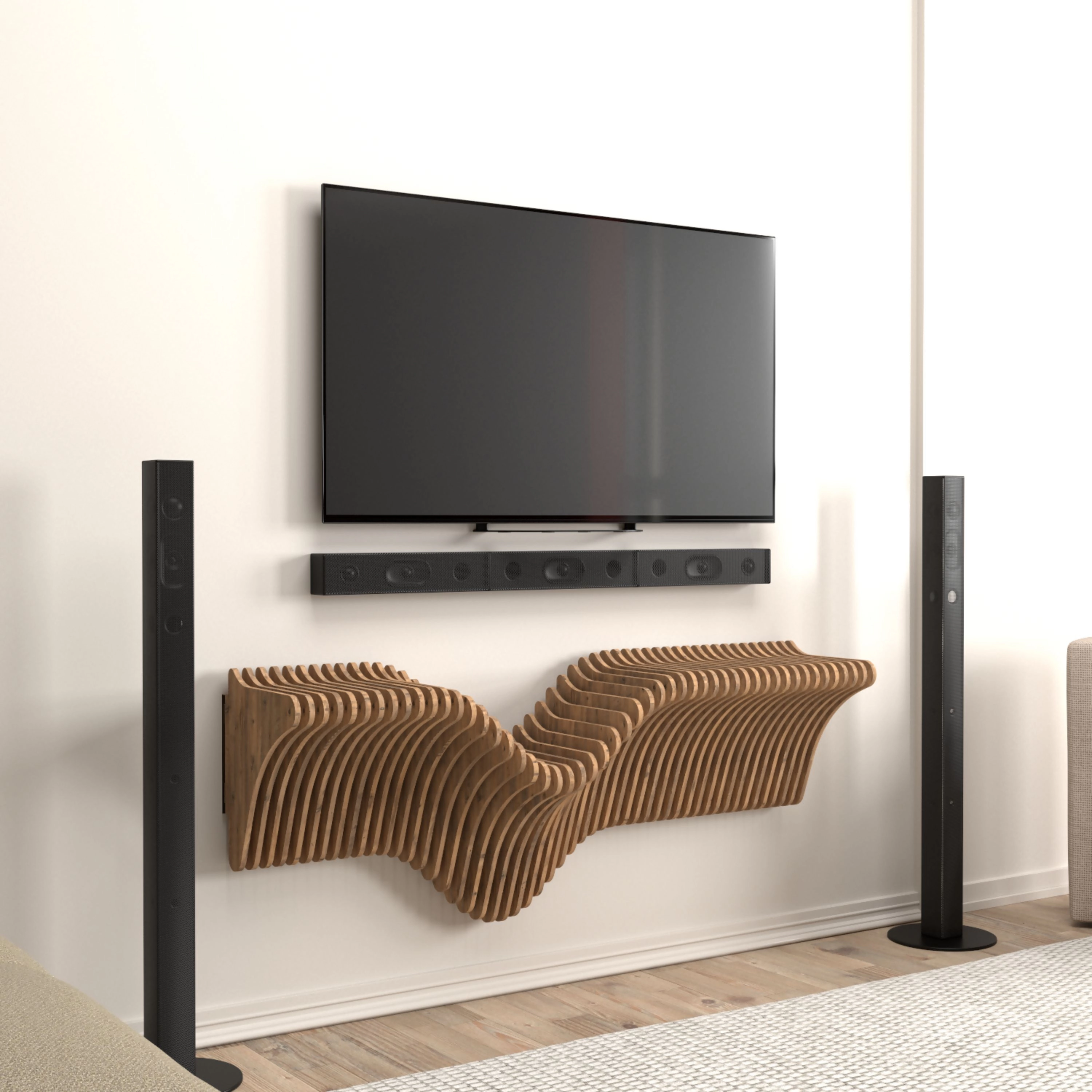 Wear Sierra 40" Geometric Floating Wall Shelf