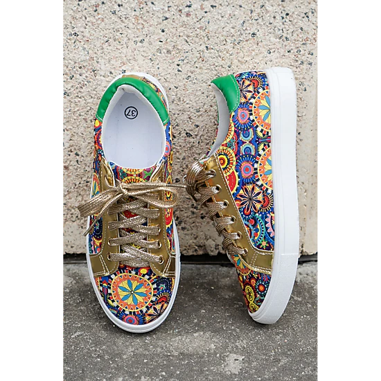 Threaded Pear Women's Daniella Floral Patchwork Shoes