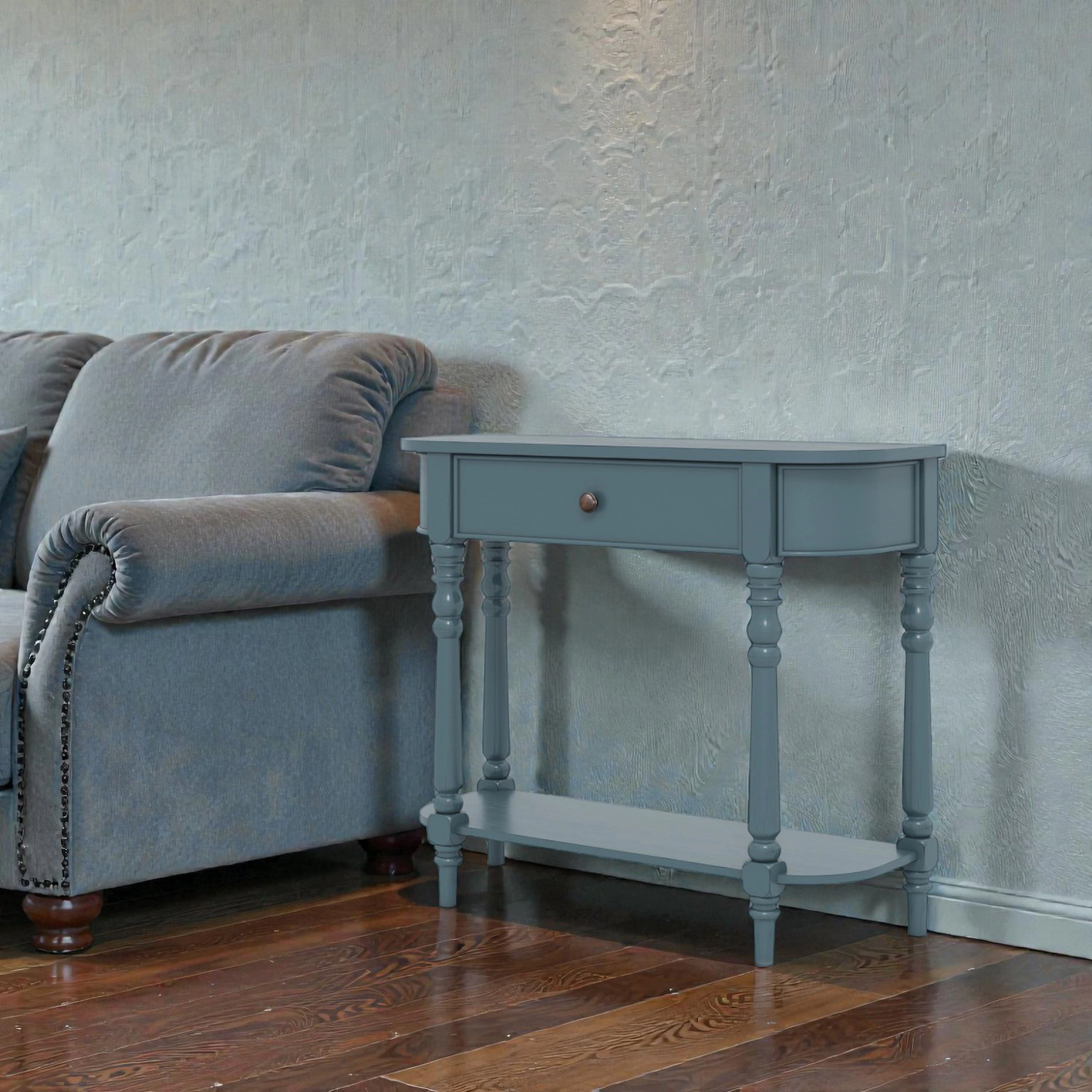 Hivvago Mid-Century Style 36" Console Table with Two Levels for Living Room