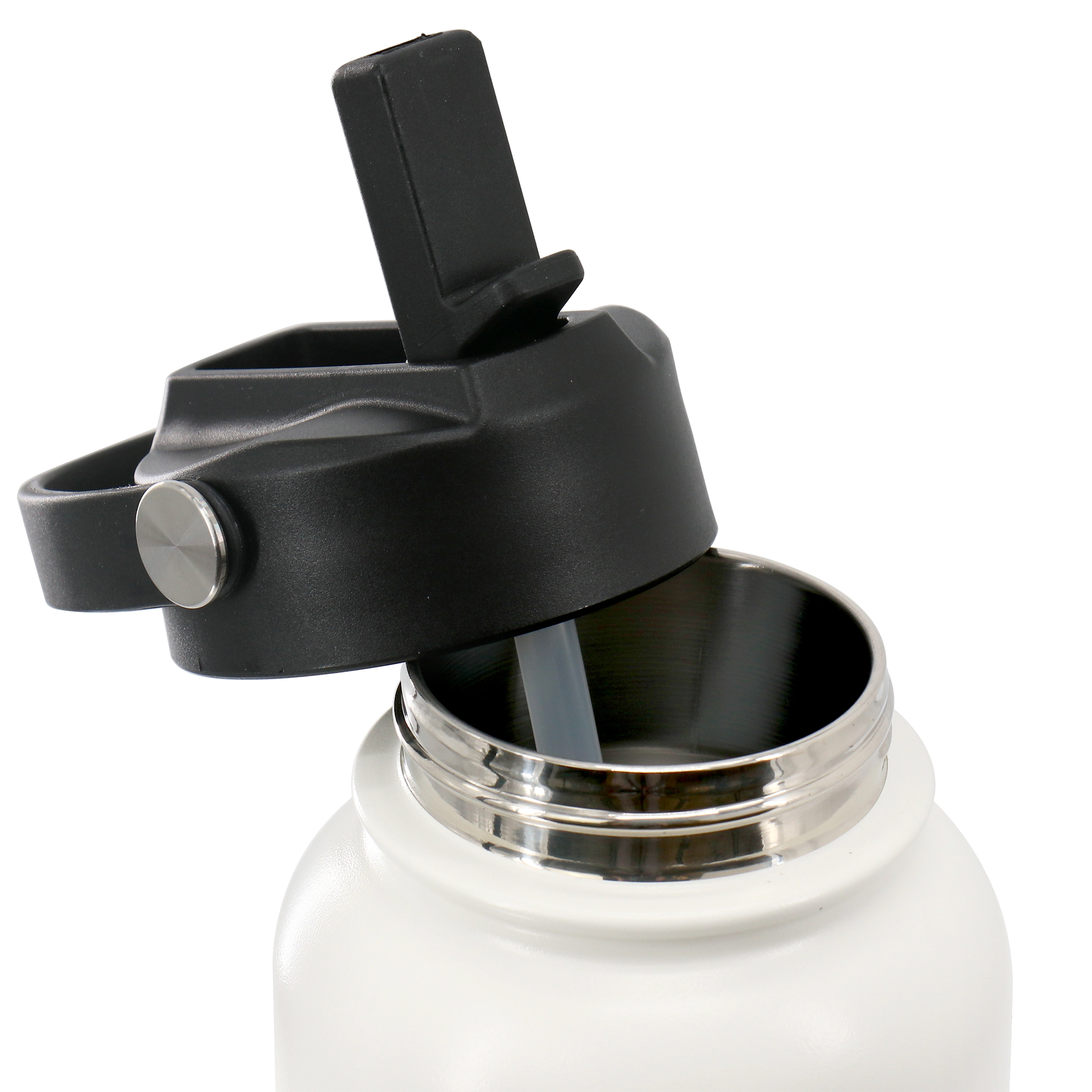 Gibson Home Marina 38oz Stainless Steel Thermal Bottle with Lid in Cream