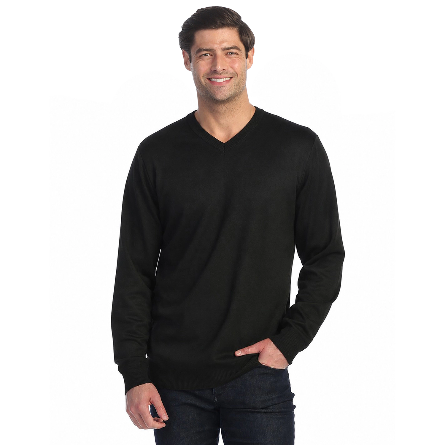Gioberti Men's Jacquard V-Neck Pullover Sweater