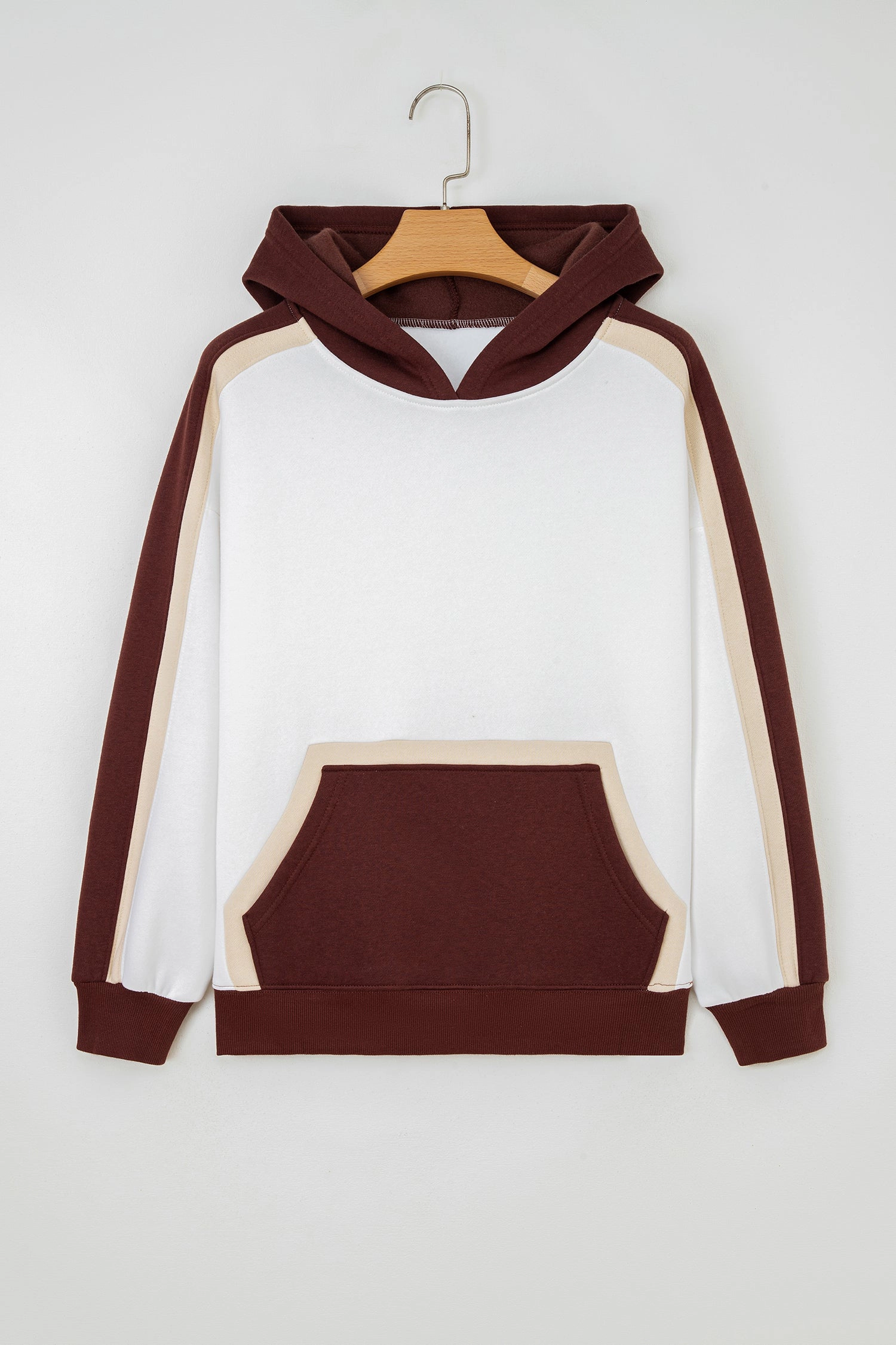 Threaded Pear Women's Ariyah Patchwork athleisure Hooded Sweatshirt
