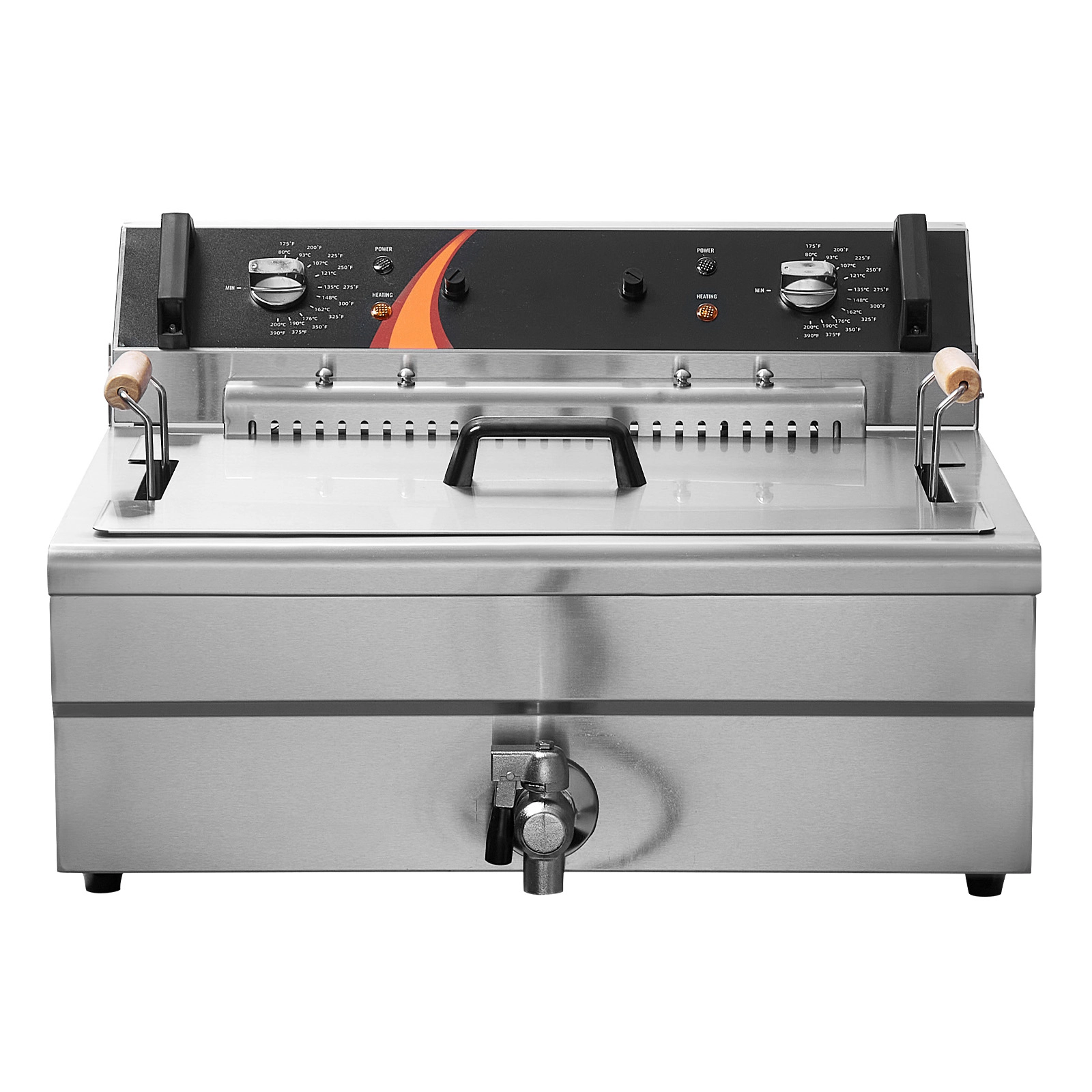 HONGGE Commercial Deep Fryer 3000W Electric Turkey Fryer with Large Capacity / Stainless Steel Countertop Single Oil