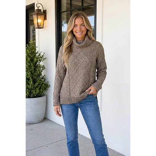 Threaded Pear Women's Paula Knit Regular Length Sweater