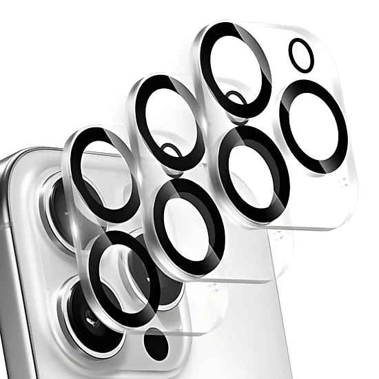 Qixxronics Camera Lens Protector for iPhone 12 Pro Camera Lens Tempered Glass Protector [Night Circle] 3PCS