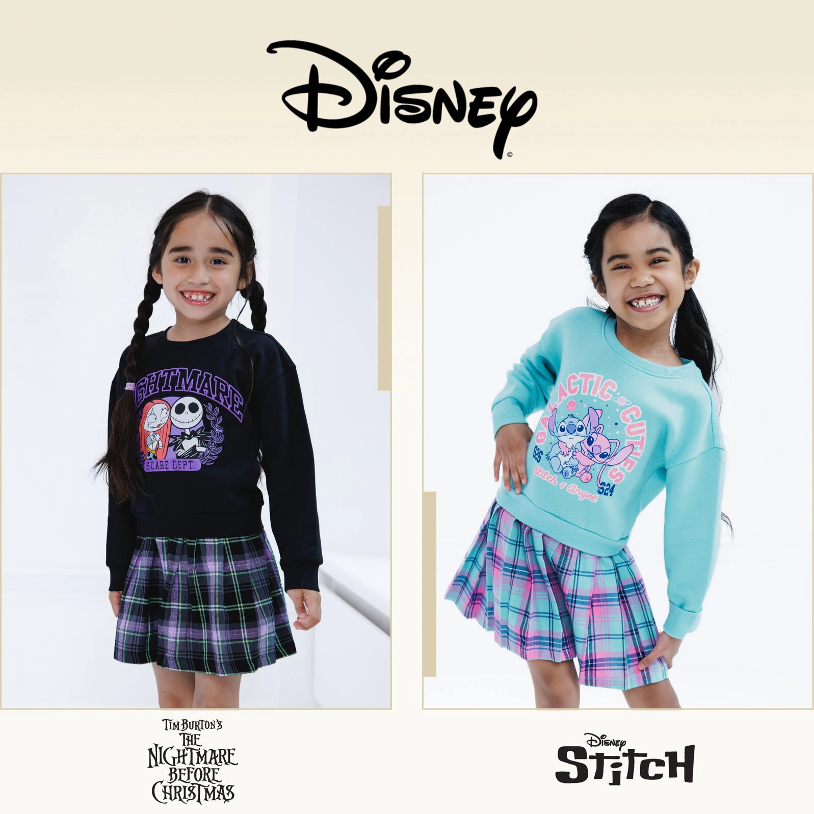Disney Girls' Fleece Plaid Dress